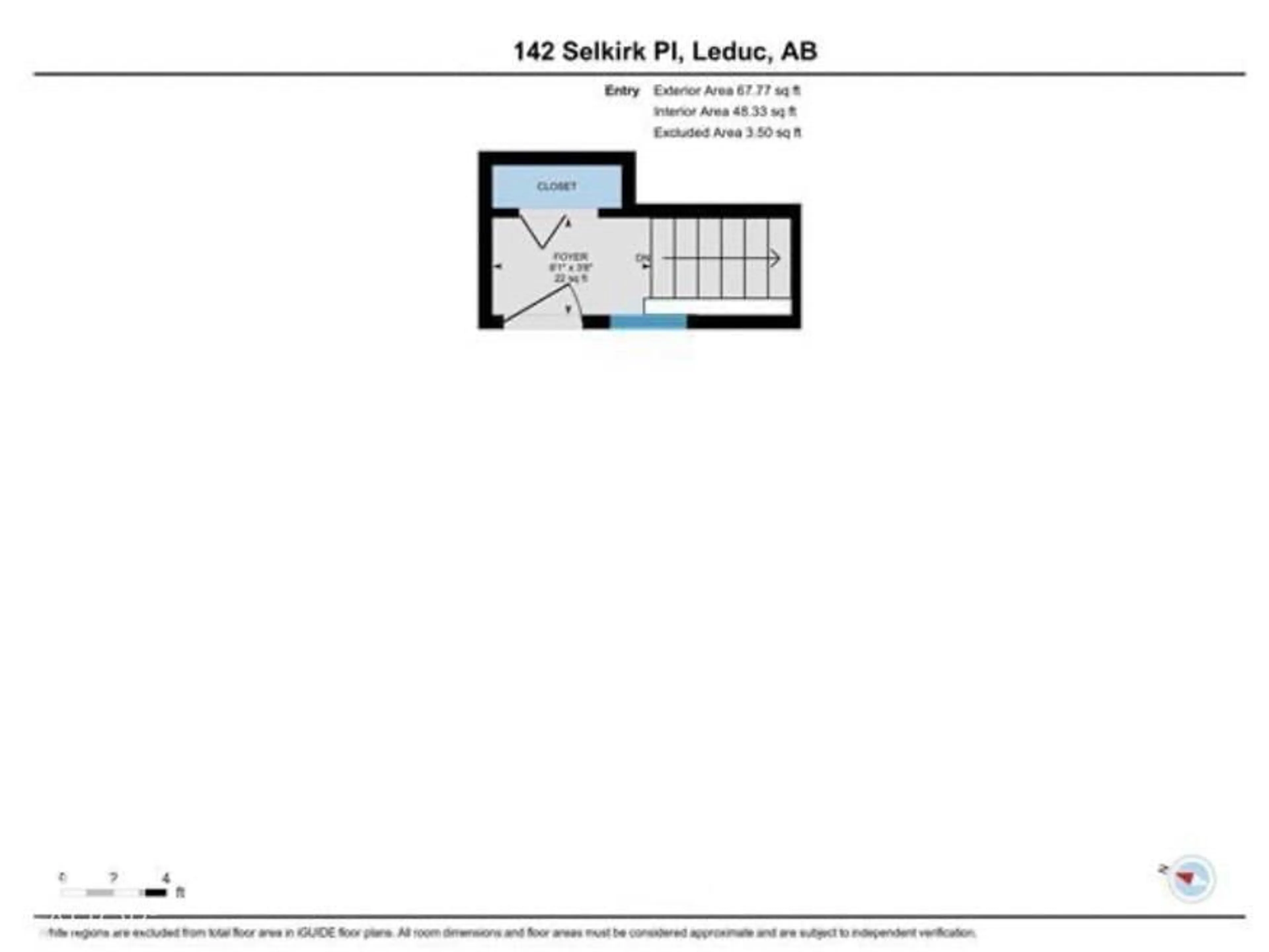Floor plan for 142 - 206 SELKIRK PL, Leduc Alberta T9E0M9