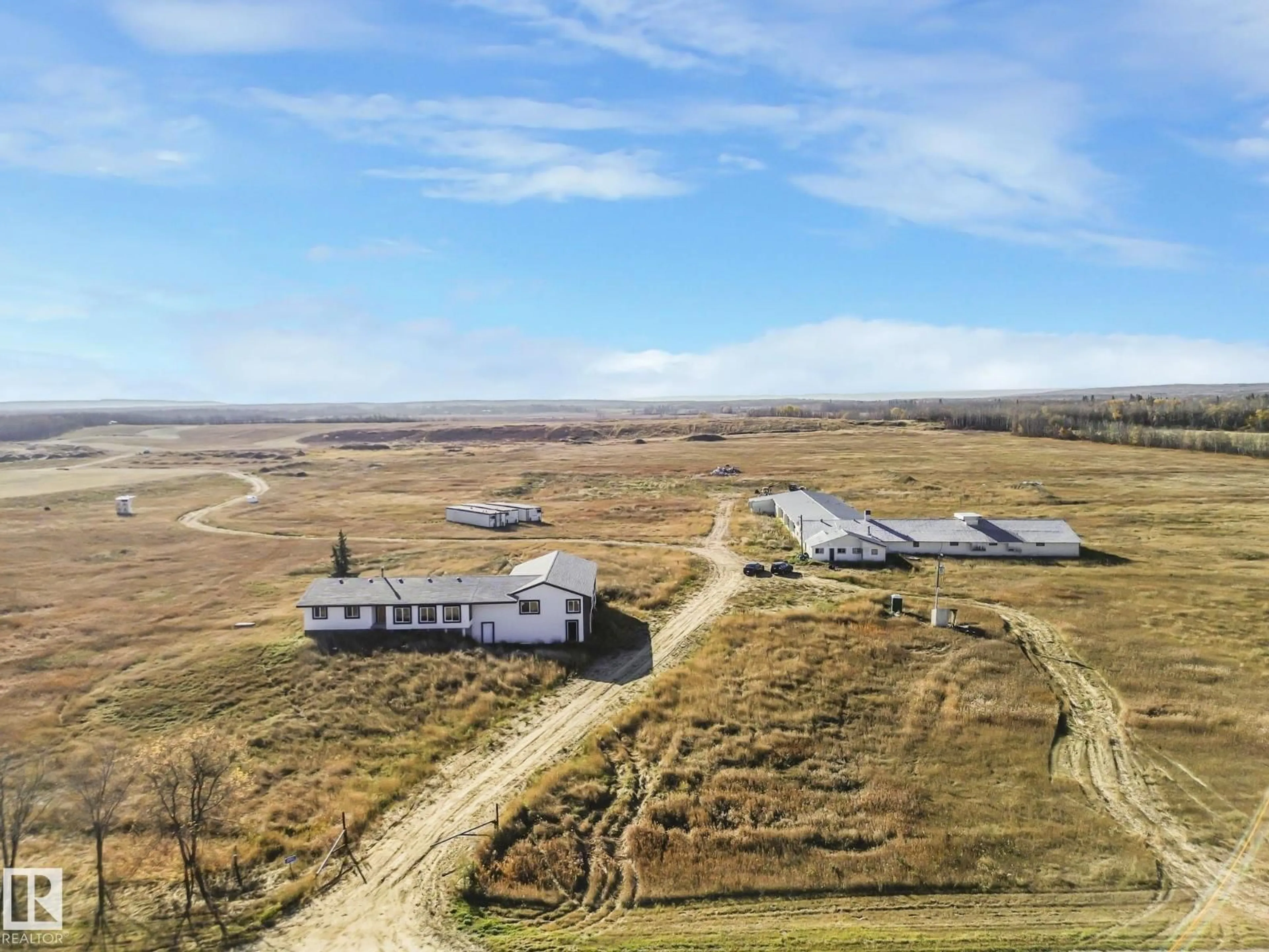A pic from outside/outdoor area/front of a property/back of a property/a pic from drone, building for 45011 TWP RD 610, Rural Bonnyville M.D. Alberta T9N2H6