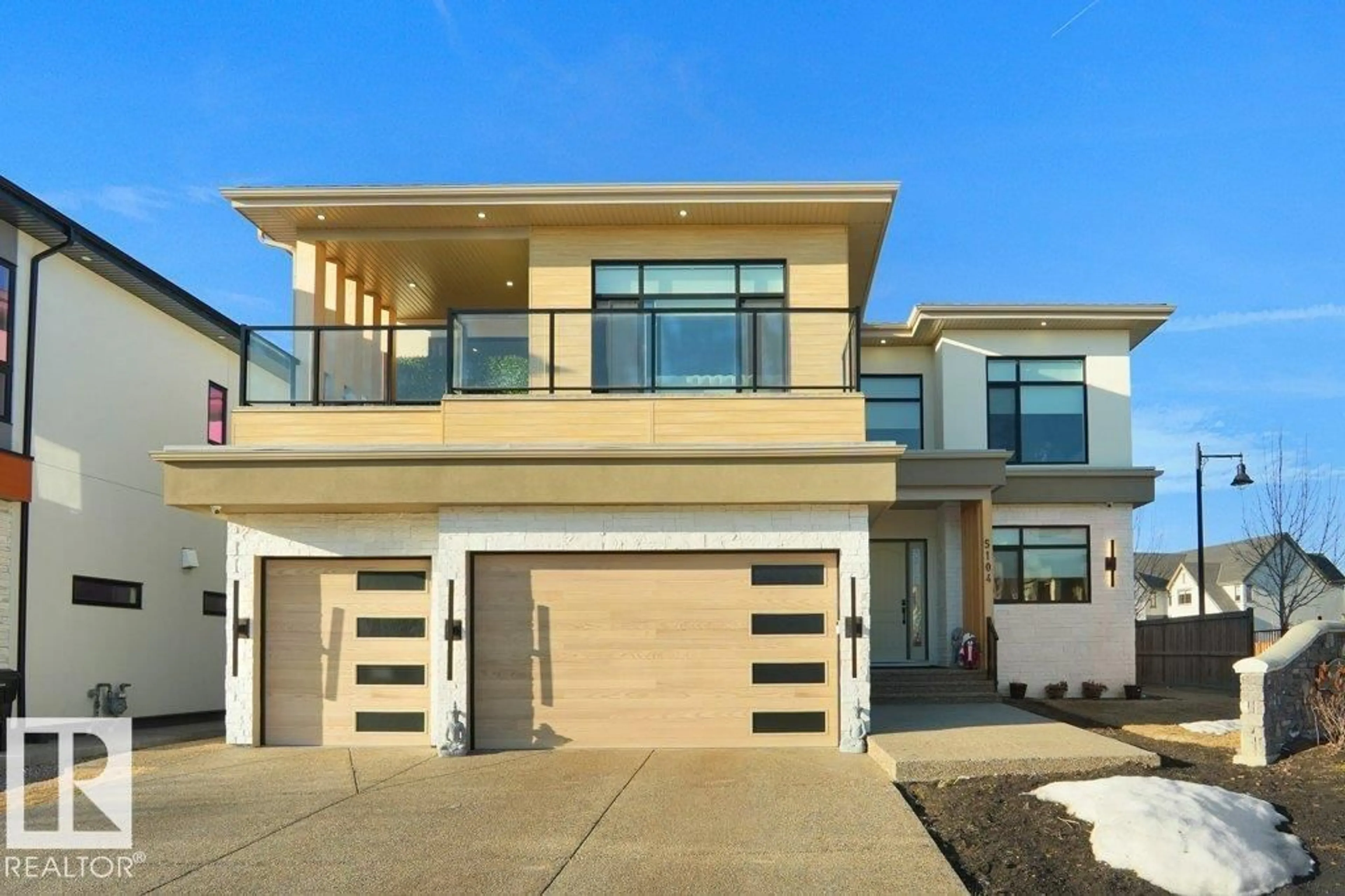 Home with vinyl exterior material, street for 5104 WOOLSEY LI, Edmonton Alberta T6W2E1