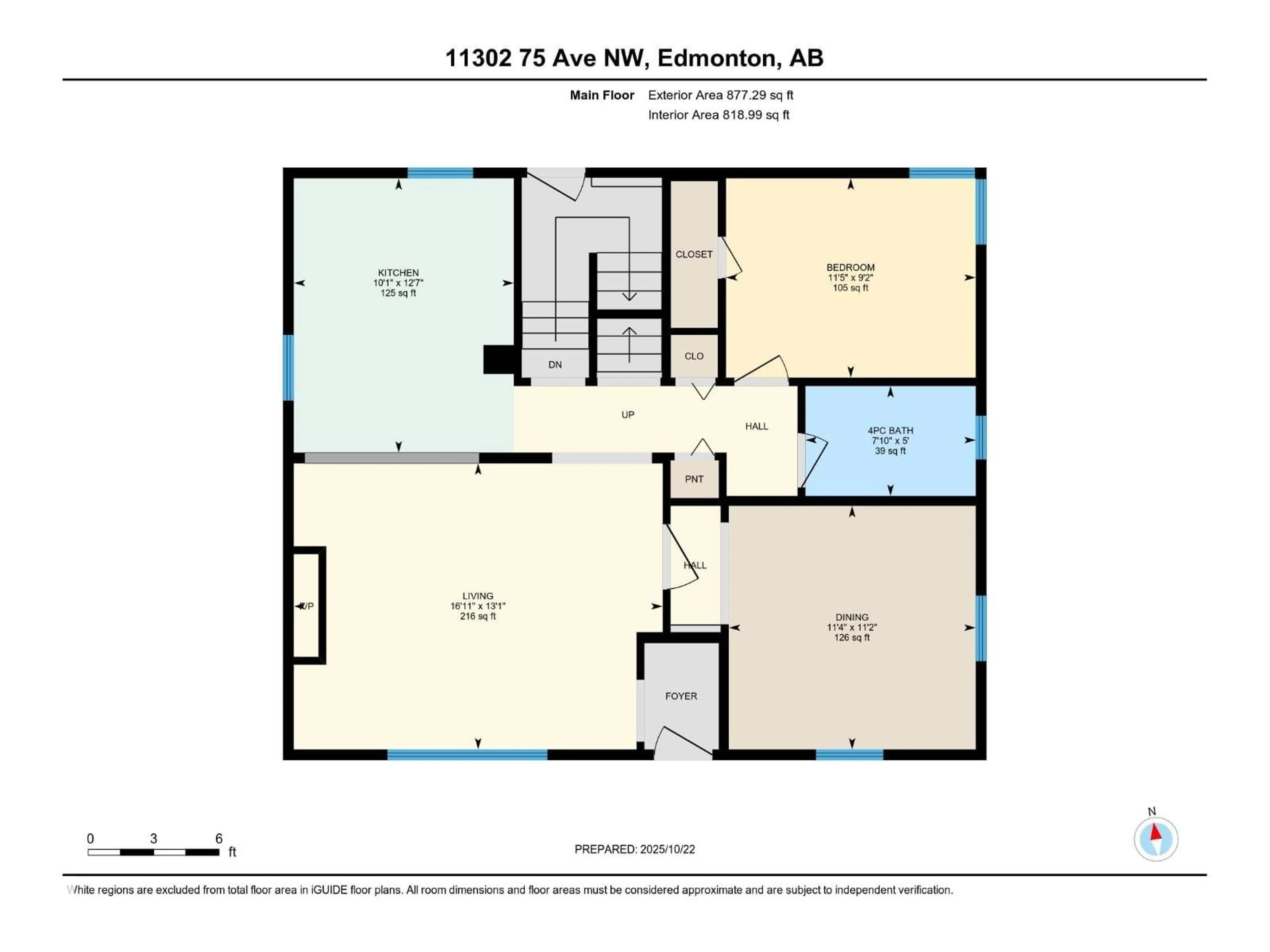 Floor plan for 11302 75 AV, Edmonton Alberta T6G0H5