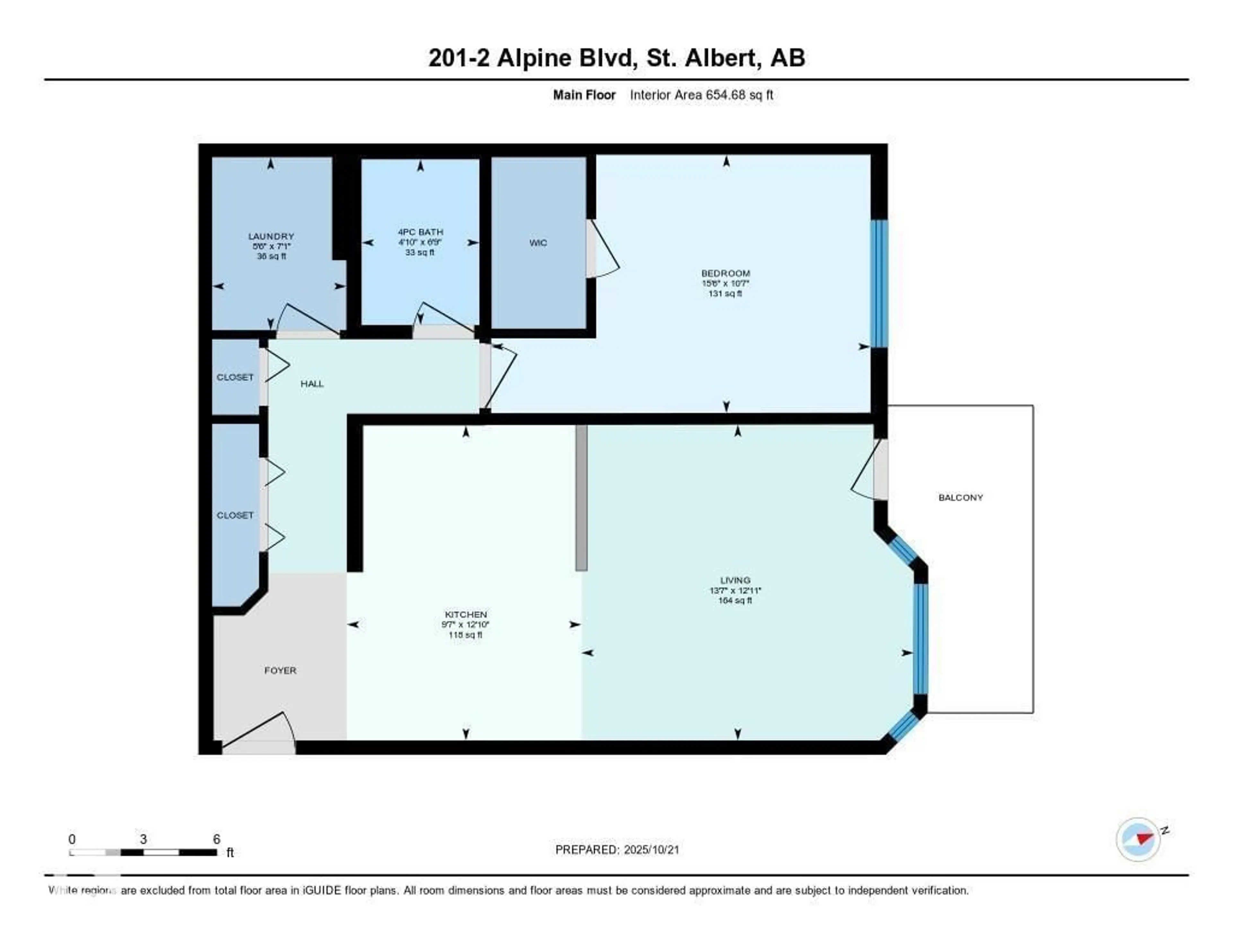 Floor plan for #201 - 201 ALPINE BV, St. Albert Alberta T8N3Y3