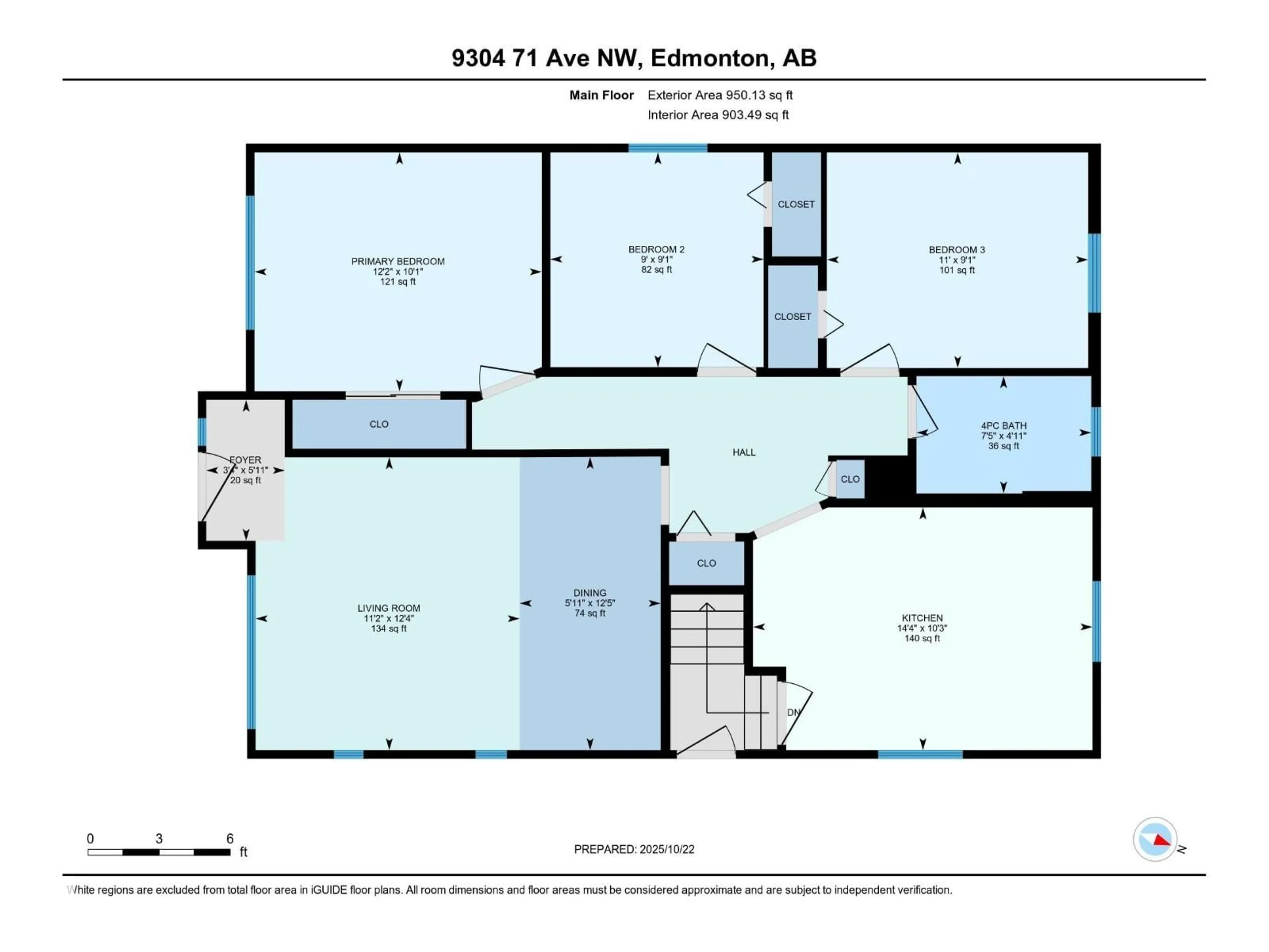 Floor plan for 9304 71 AV, Edmonton Alberta T6E0K8