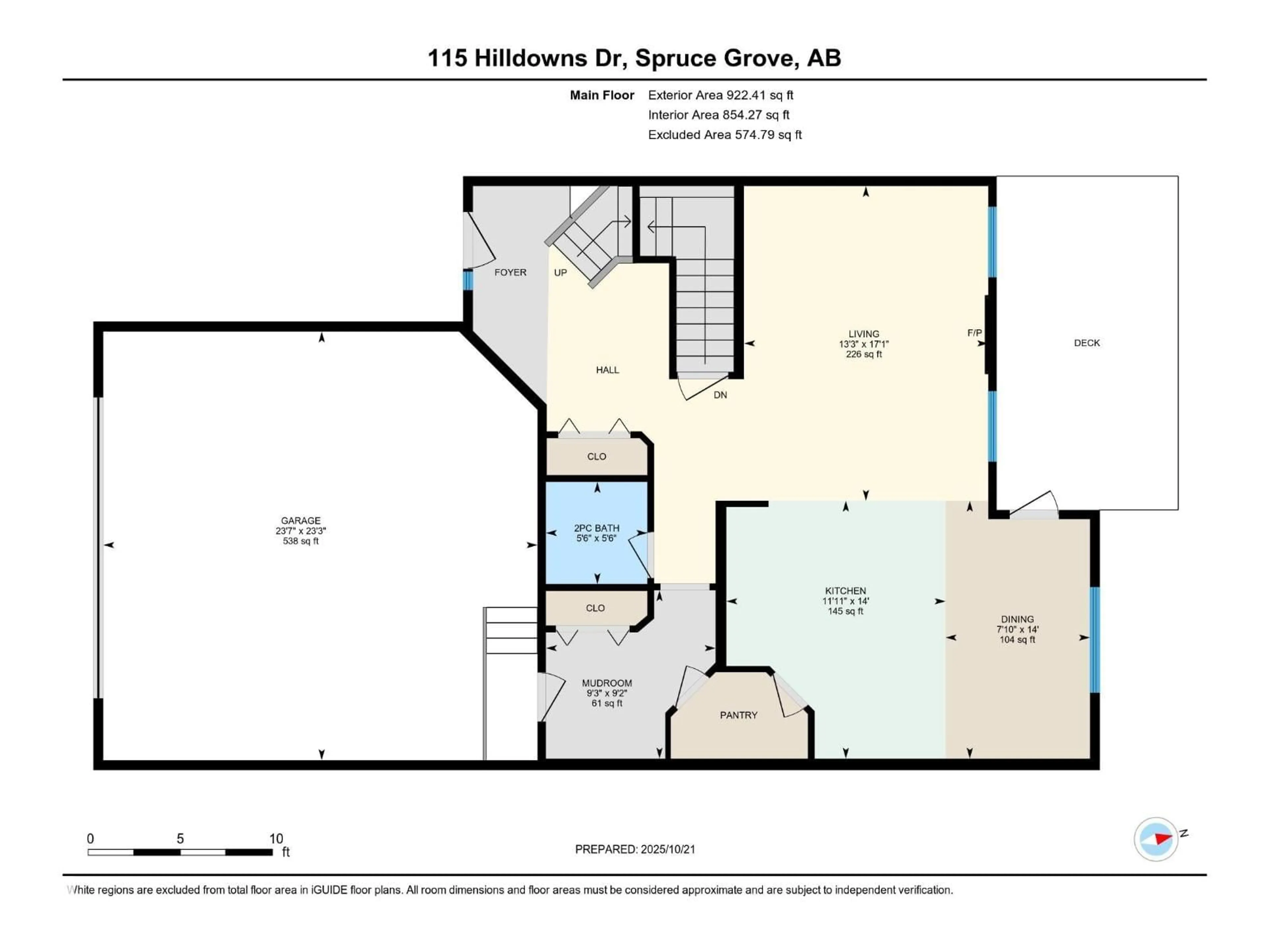 Floor plan for 115 HILLDOWNS DR, Spruce Grove Alberta T7X0J1
