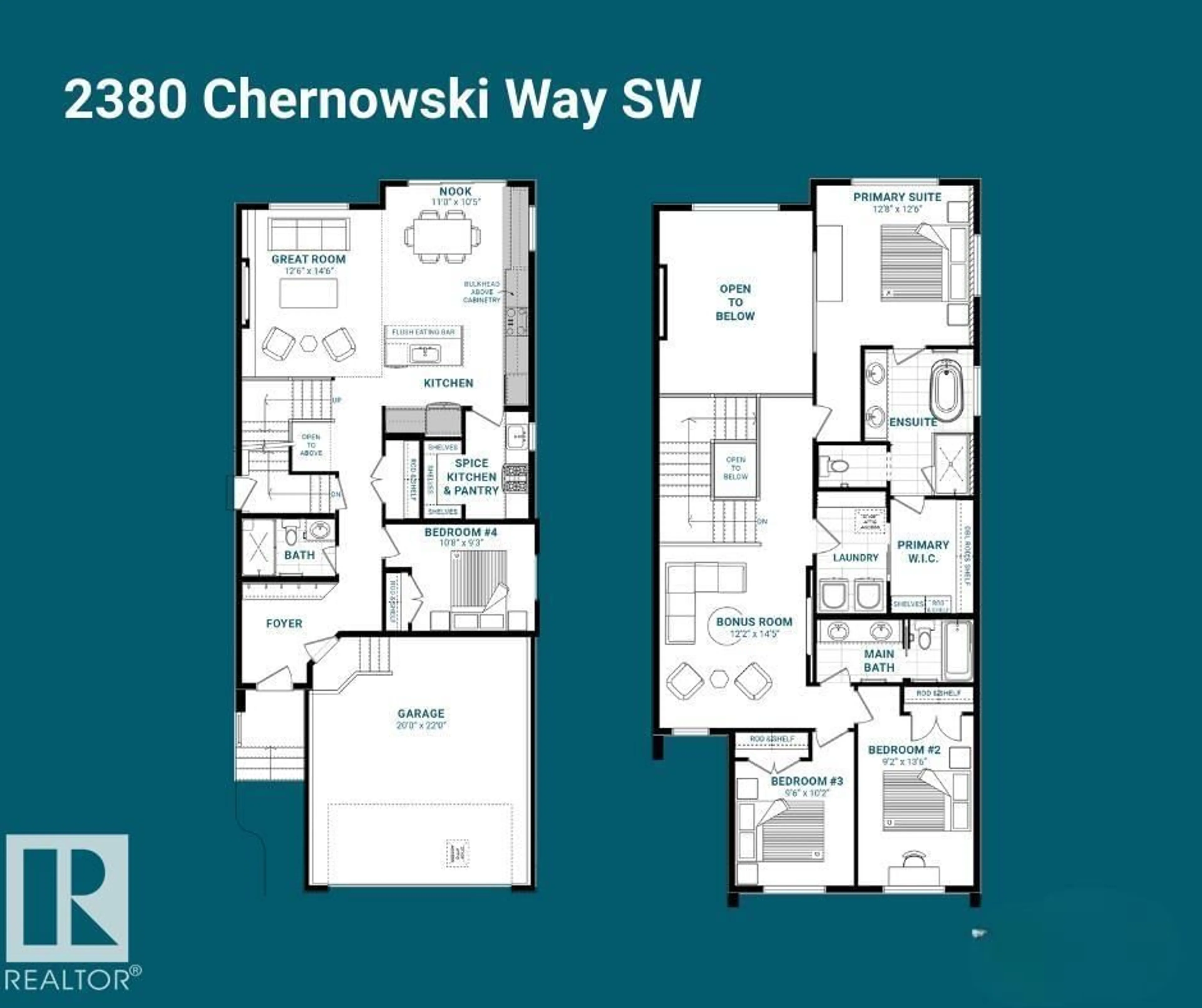 Floor plan for SW - 3280 CHERNOWSKI WY, Edmonton Alberta T6W5K6