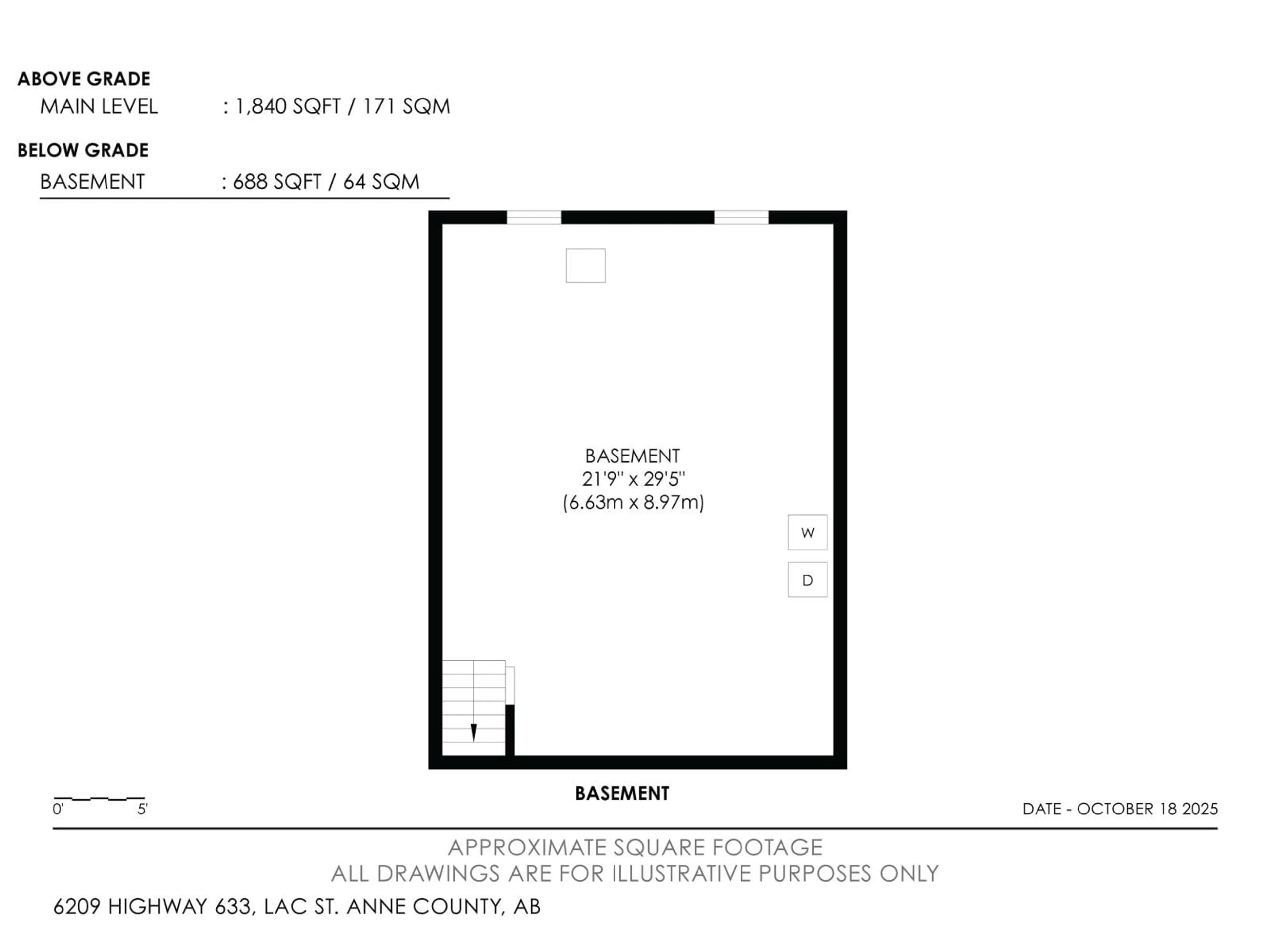 Floor plan for 6209 HWY 633, Rural Lac Ste. Anne County Alberta T0E0L0