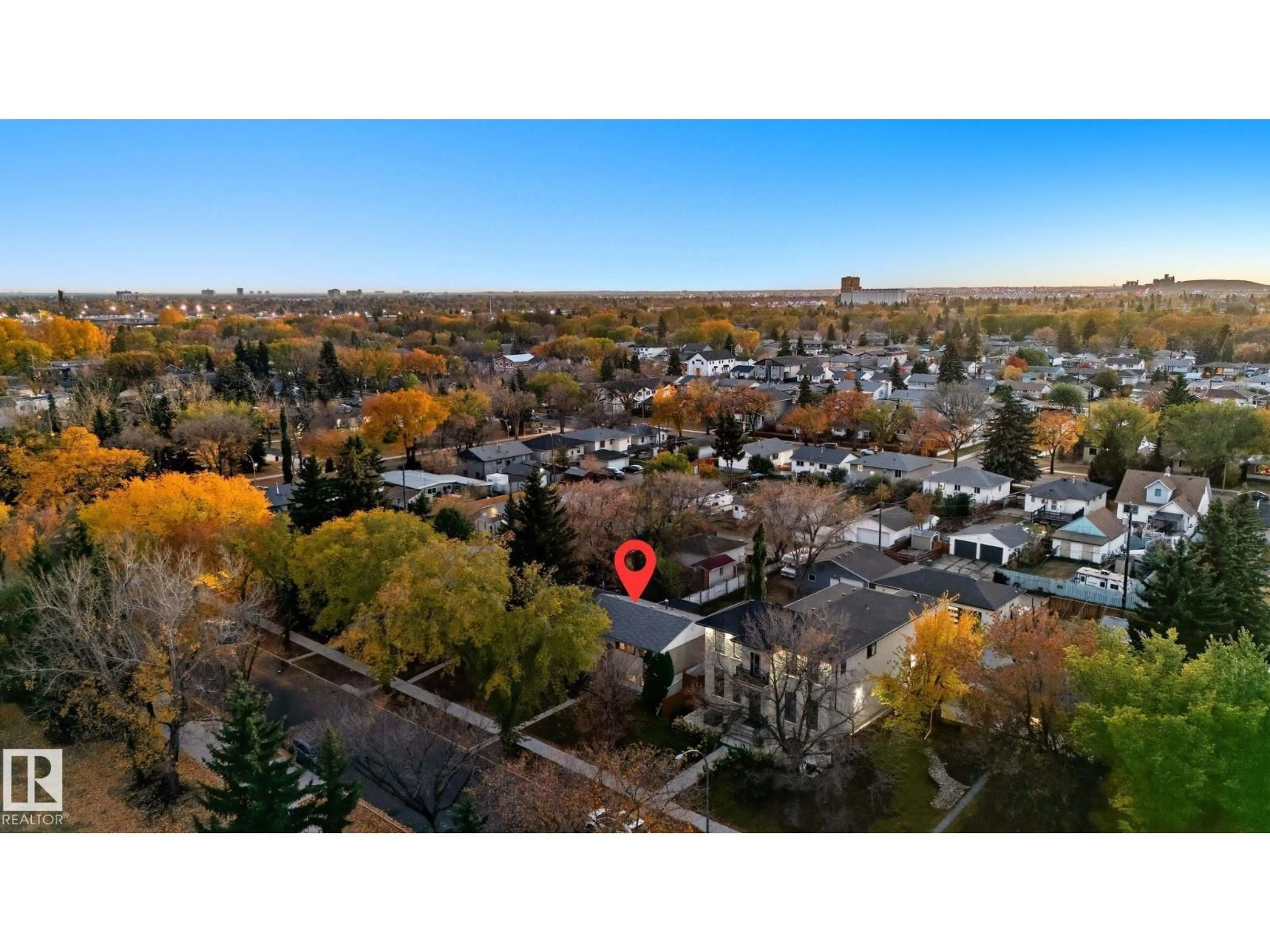A pic from outside/outdoor area/front of a property/back of a property/a pic from drone, city buildings view from balcony for NW - 13022 119 ST, Edmonton Alberta T5E5M5