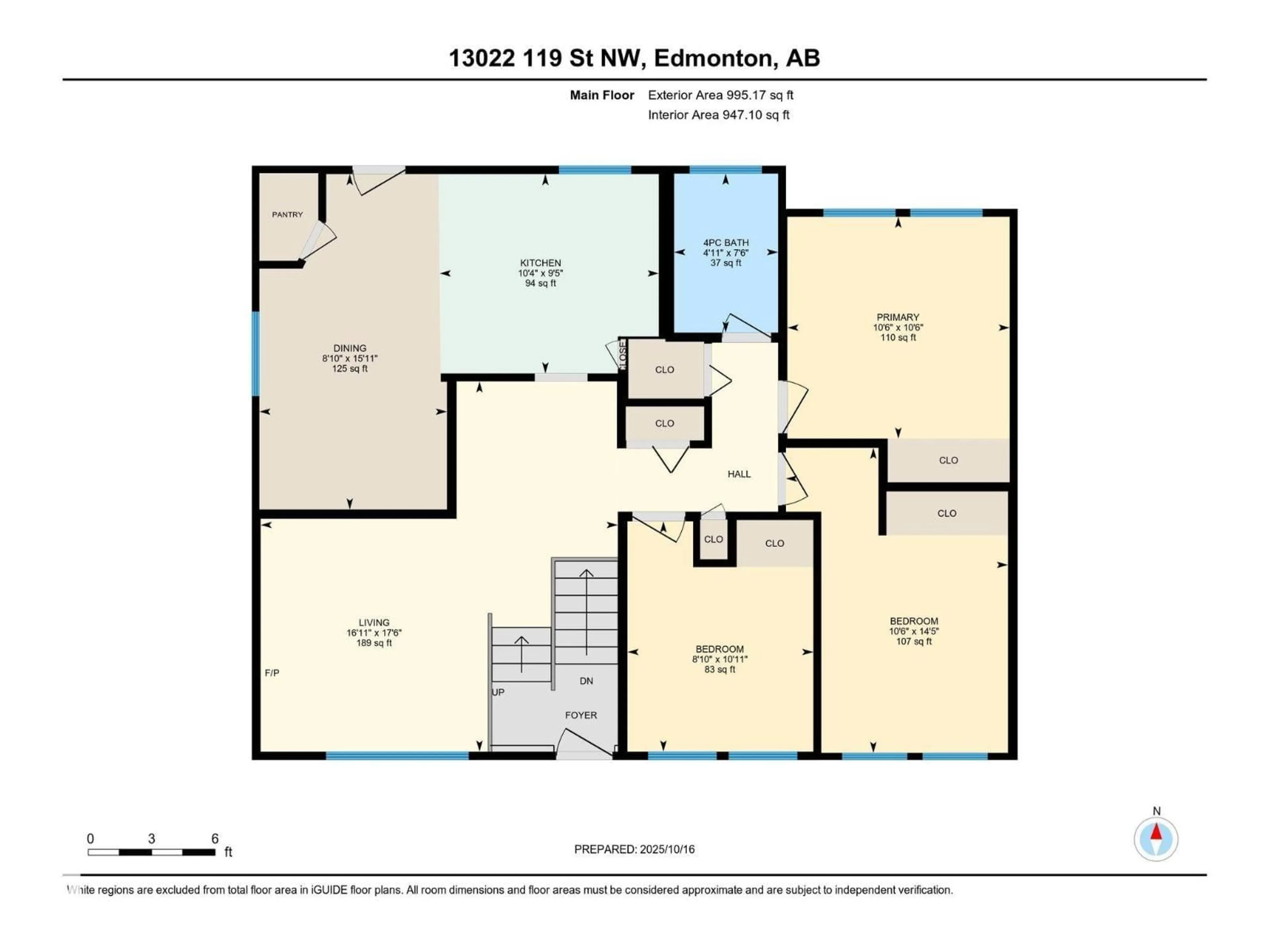 Floor plan for NW - 13022 119 ST, Edmonton Alberta T5E5M5