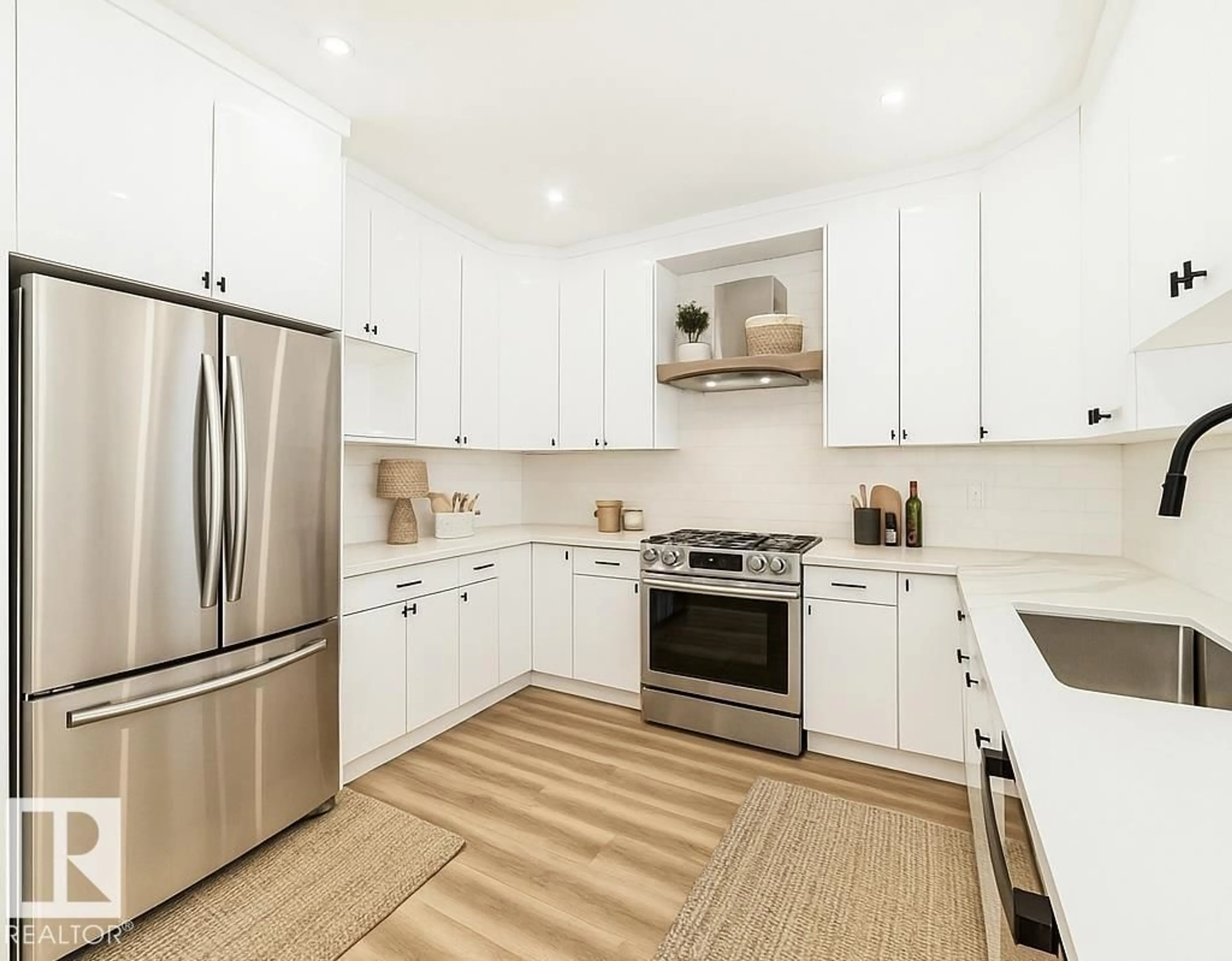 Open concept kitchen, ceramic/tile floor for 3520 42 AV, Beaumont Alberta T4X3B3