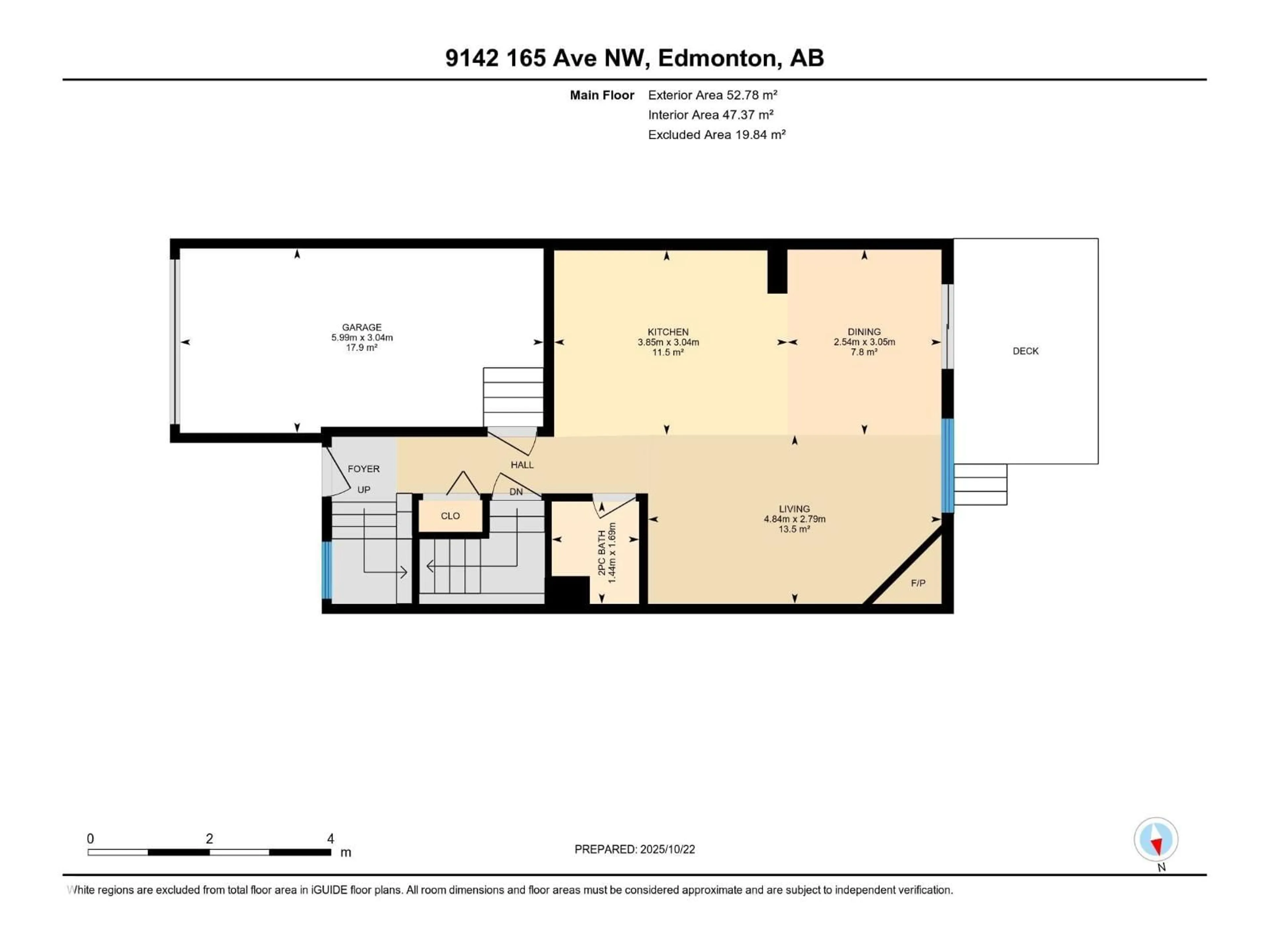 Floor plan for 9142 165 AV, Edmonton Alberta T5Z3H6