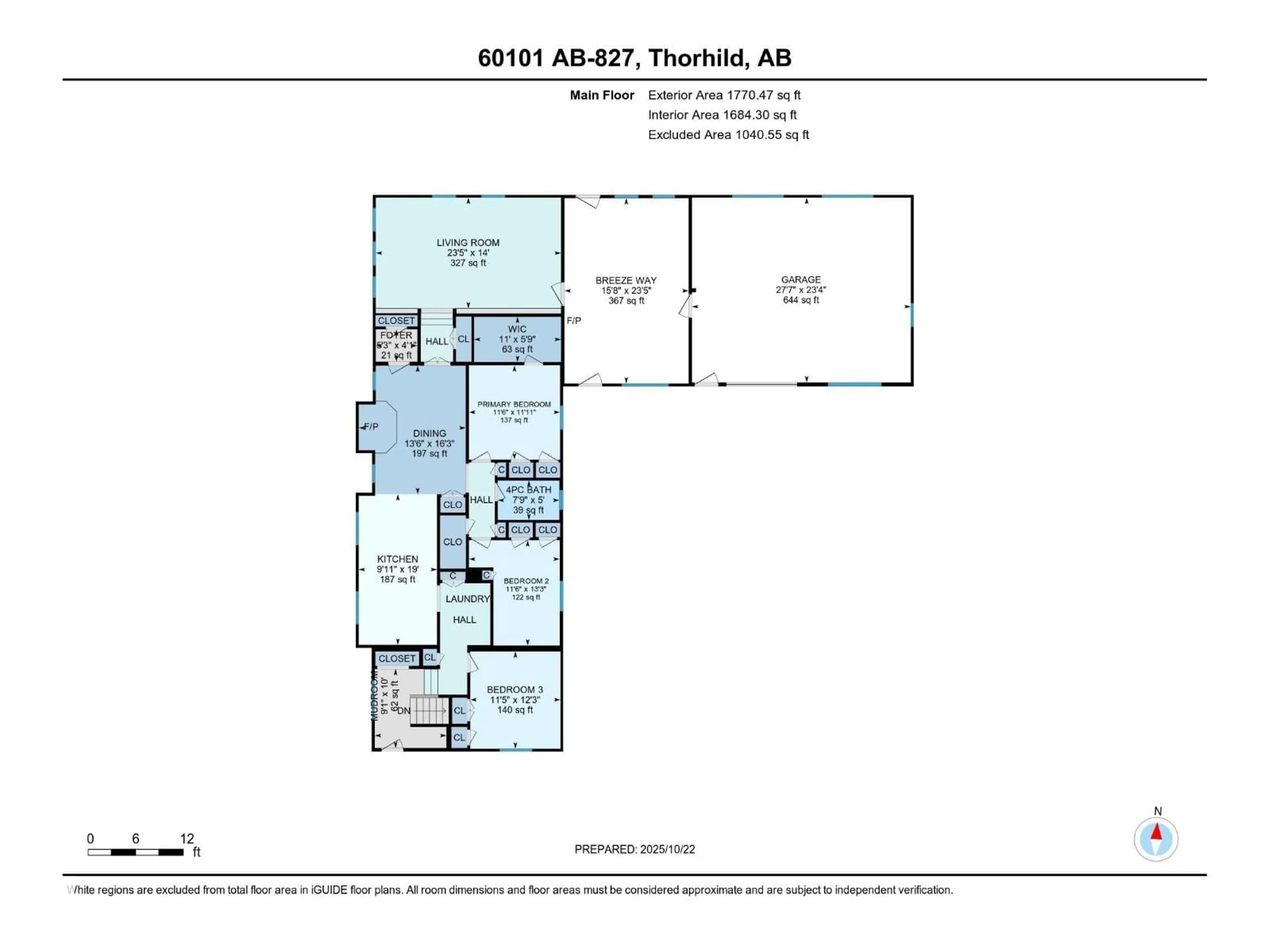 Floor plan for 60101 HWY 827, Rural Thorhild County Alberta T0A3J0