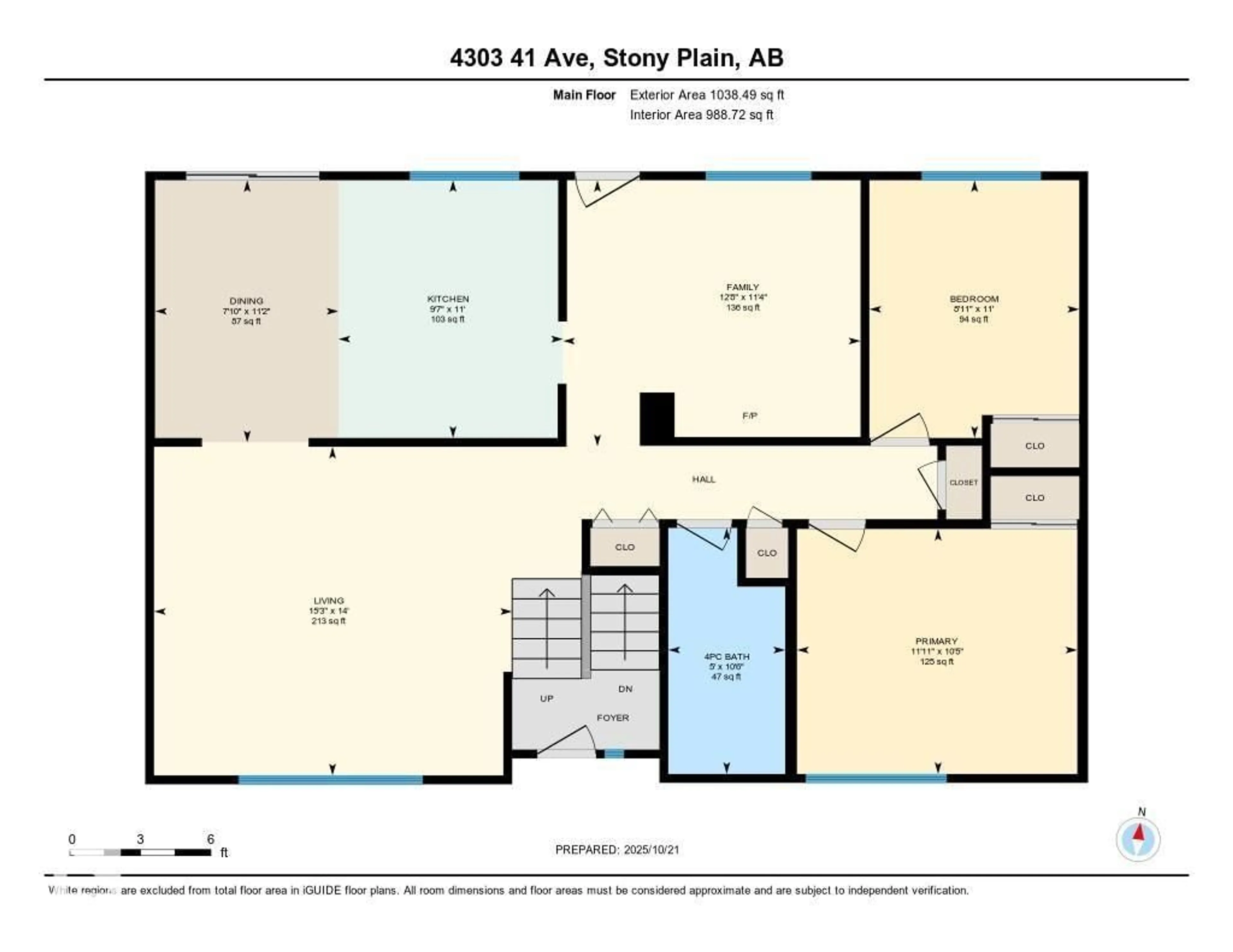 Floor plan for 4303 41 AVE, Stony Plain Alberta T7Z1J9