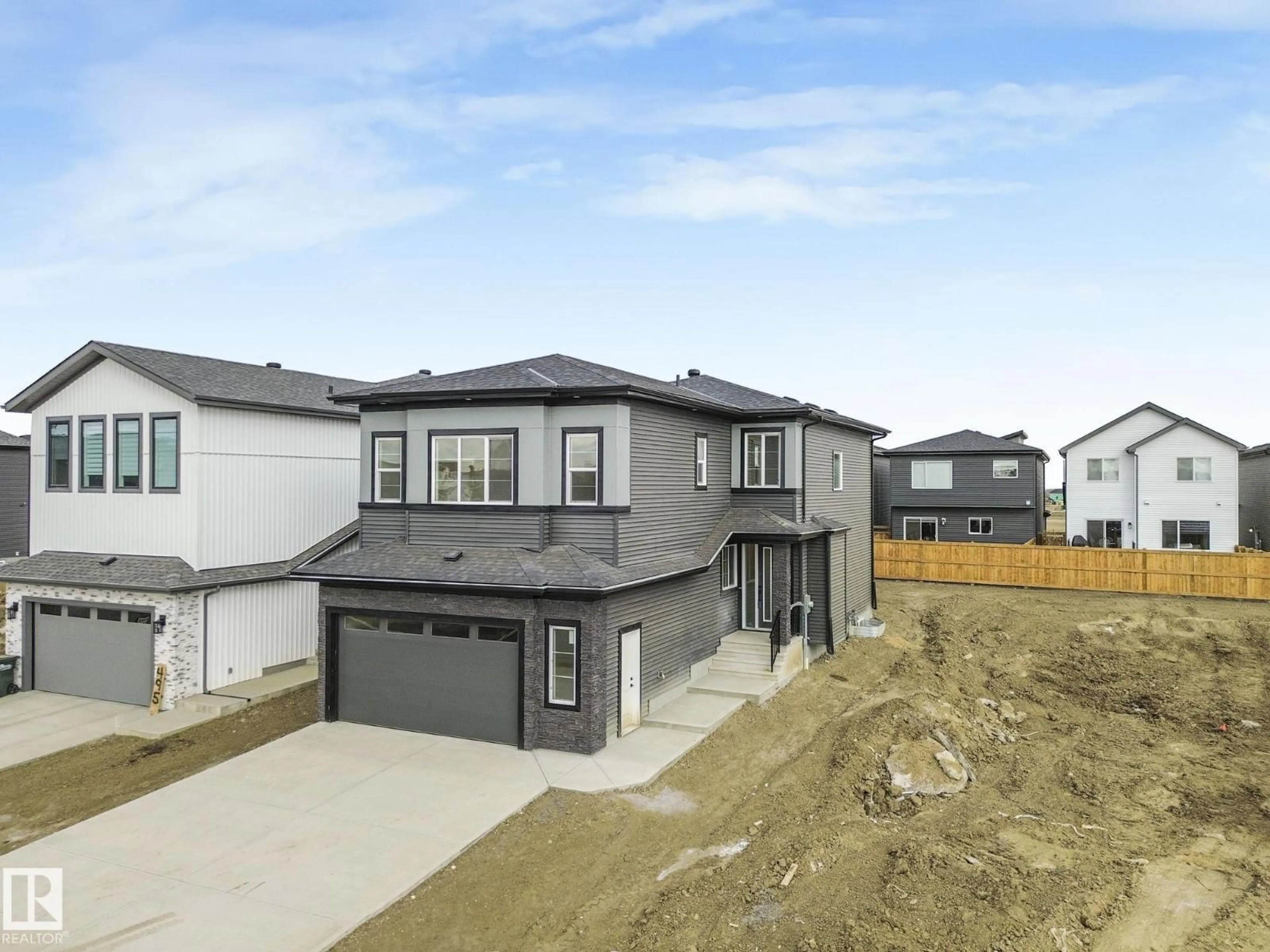 A pic from outside/outdoor area/front of a property/back of a property/a pic from drone, street for 499 CANTER WYND, Sherwood Park Alberta T8H3A9