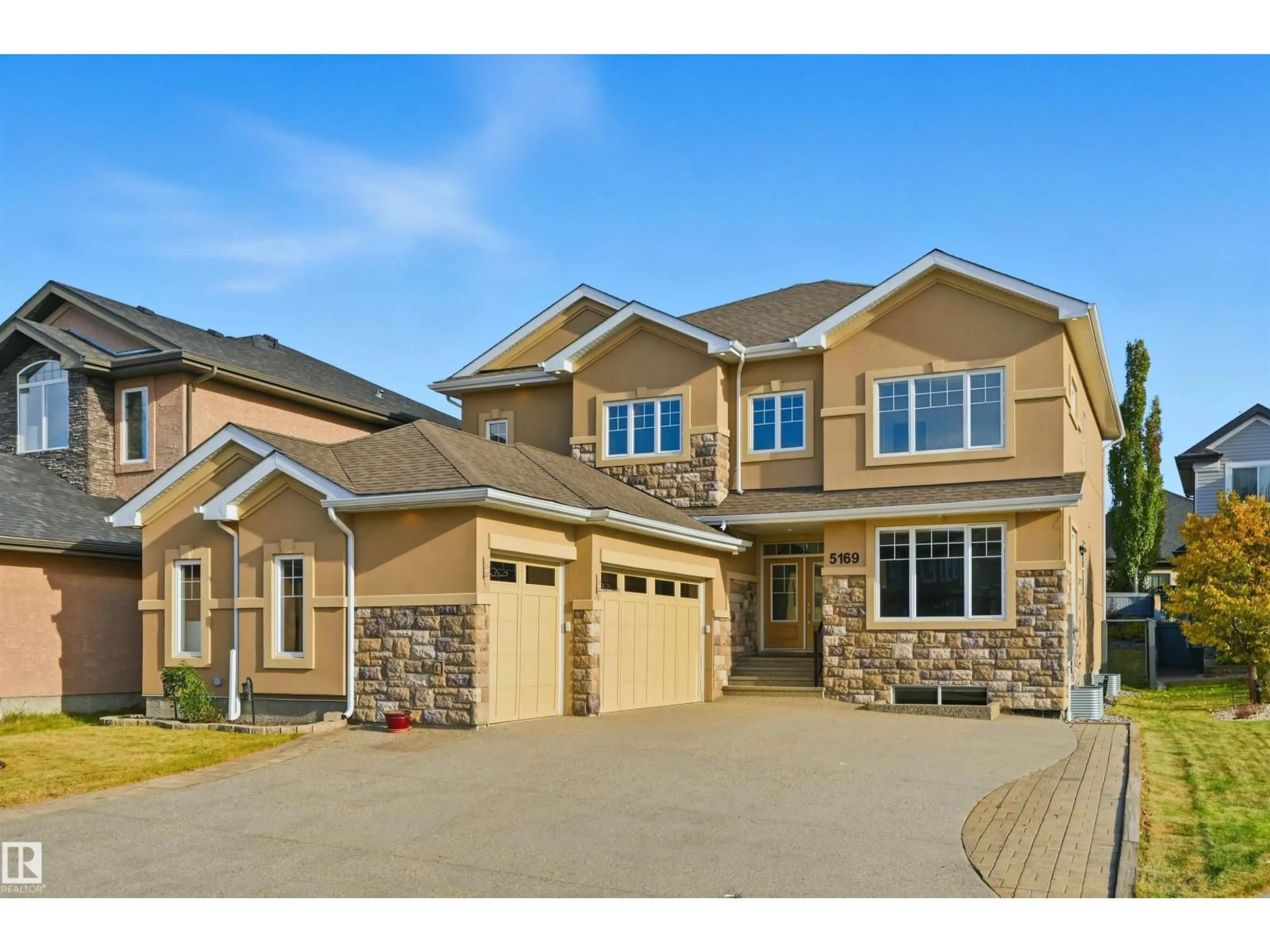 Home with brick exterior material, street for 5169 MULLEN RD, Edmonton Alberta T6R0R2
