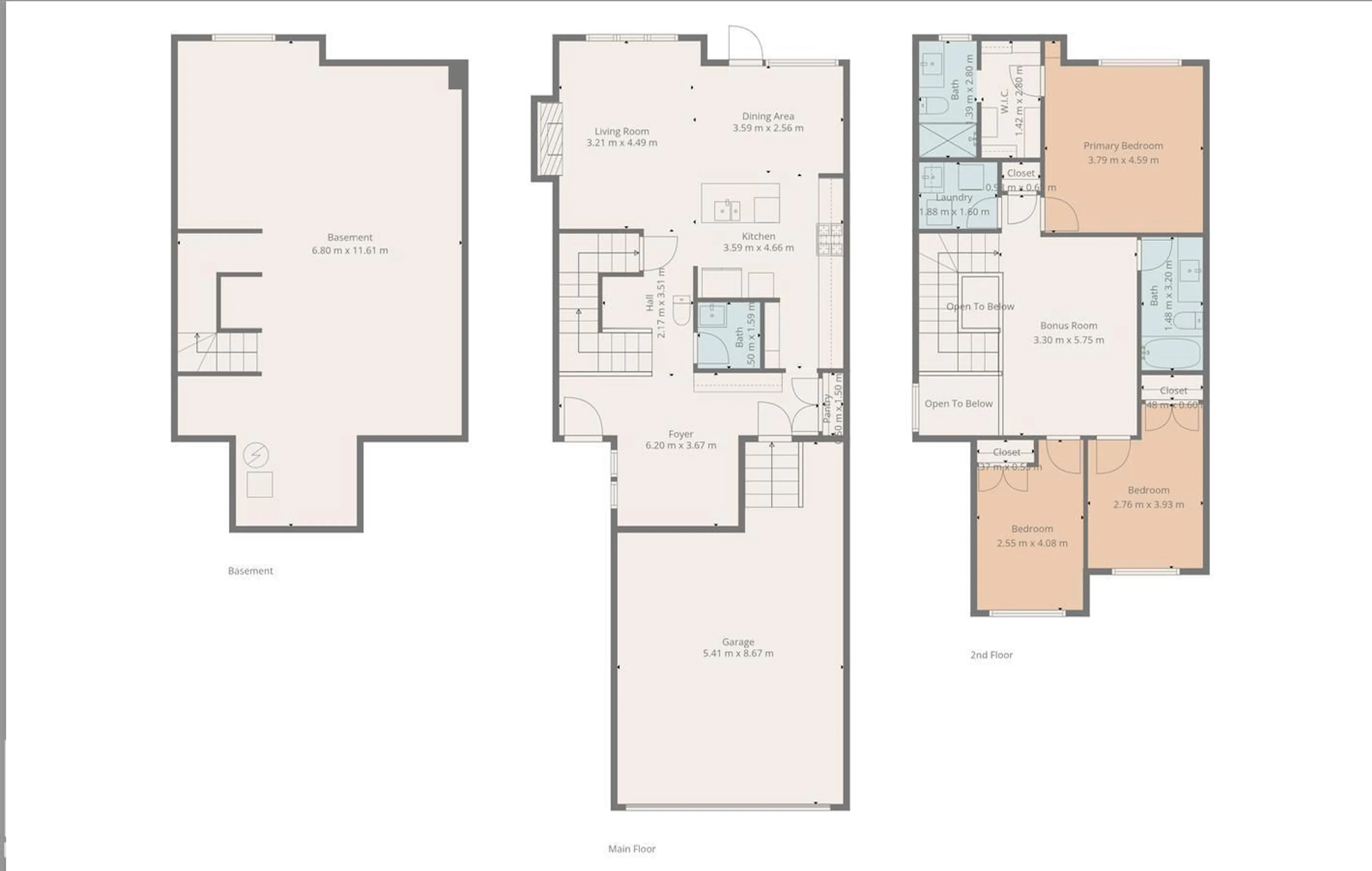 Floor plan for 20 BLACKBIRD BN, Fort Saskatchewan Alberta T8L0G6