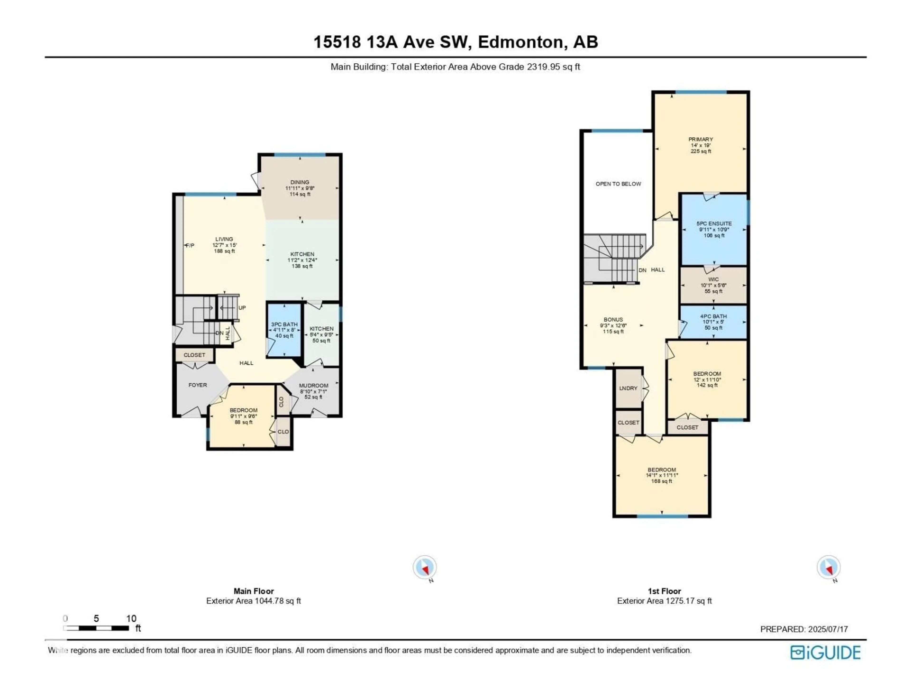 Floor plan for SW - 15518 13A AV, Edmonton Alberta T6W1A4