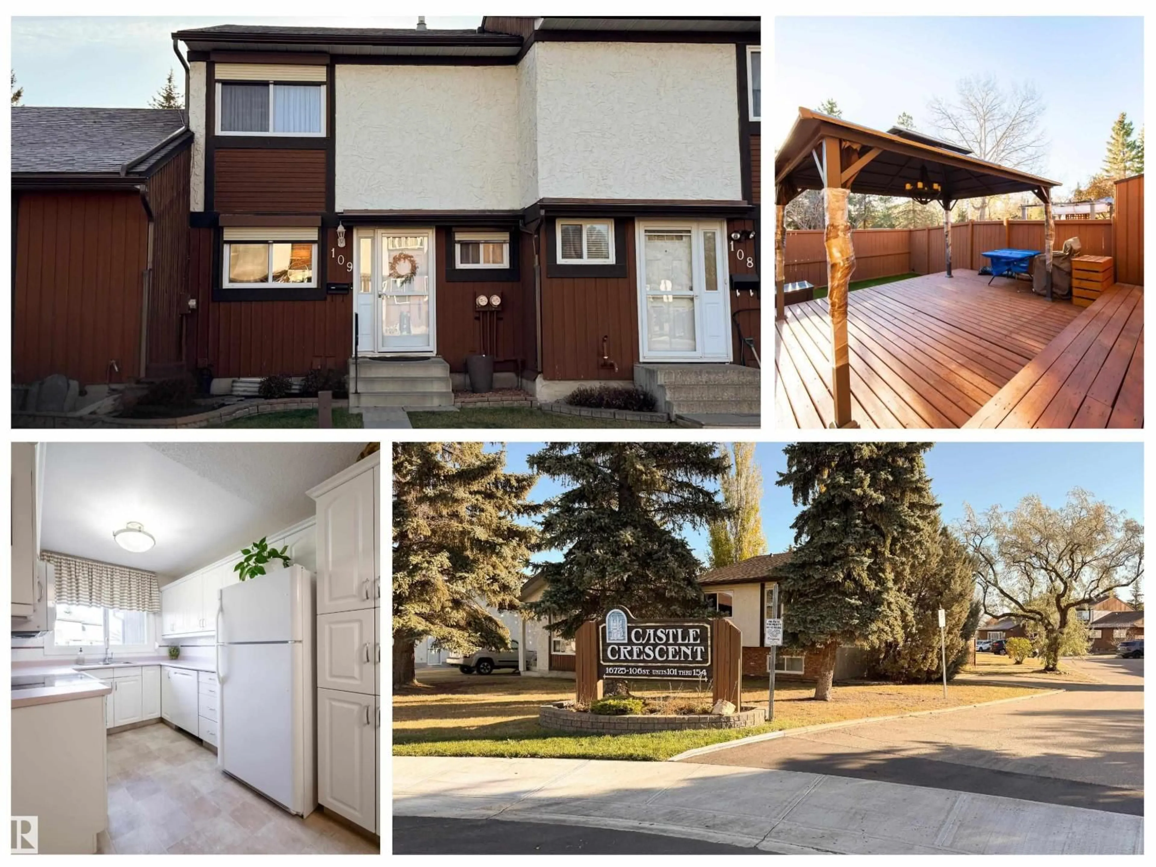 Home with vinyl exterior material, street for #109 - 16725 106 ST, Edmonton Alberta T5X5G5