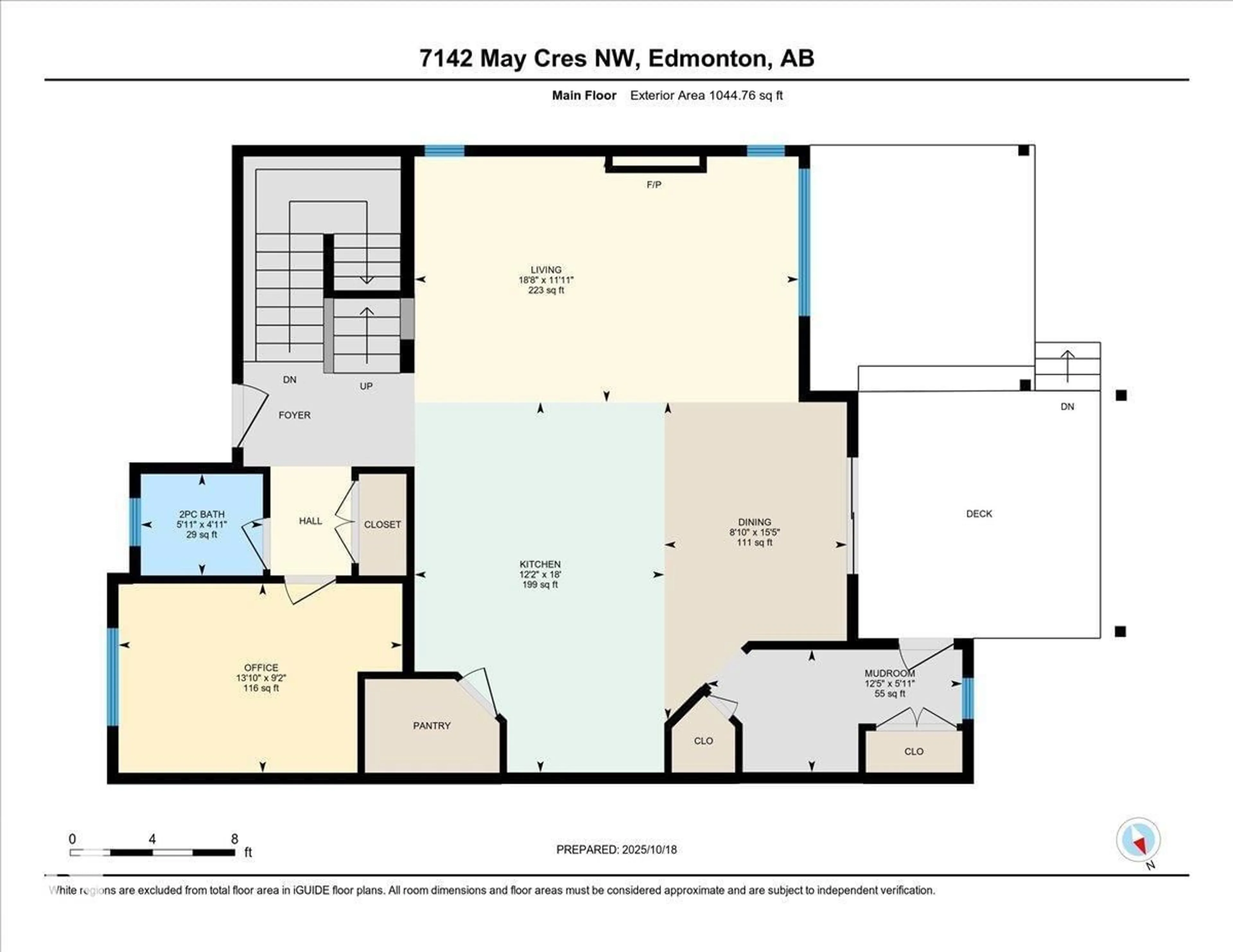 Floor plan for 7142 CR NW, Edmonton Alberta T6R0V9