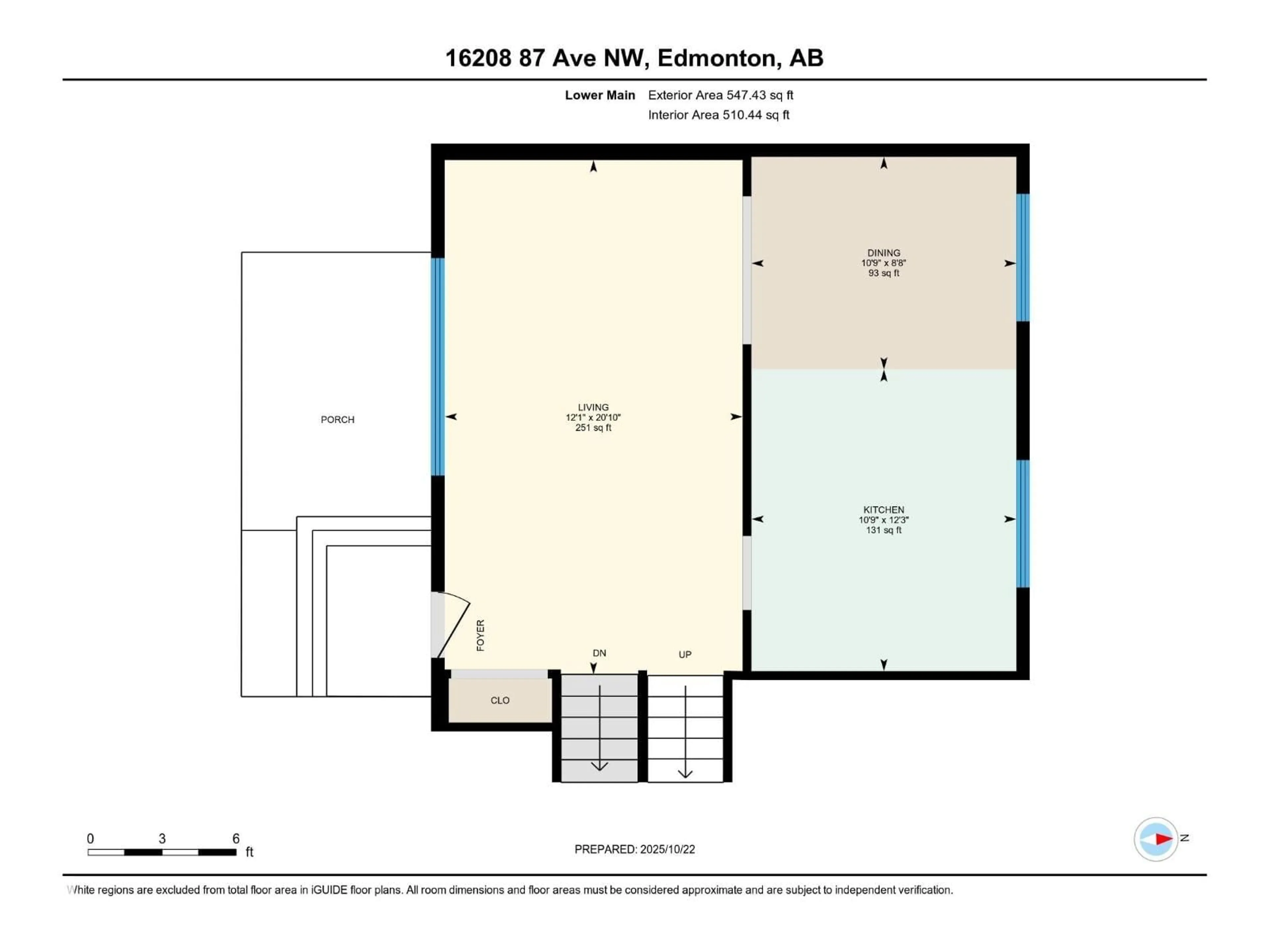 Floor plan for 16208 87 AV, Edmonton Alberta T5R4G9