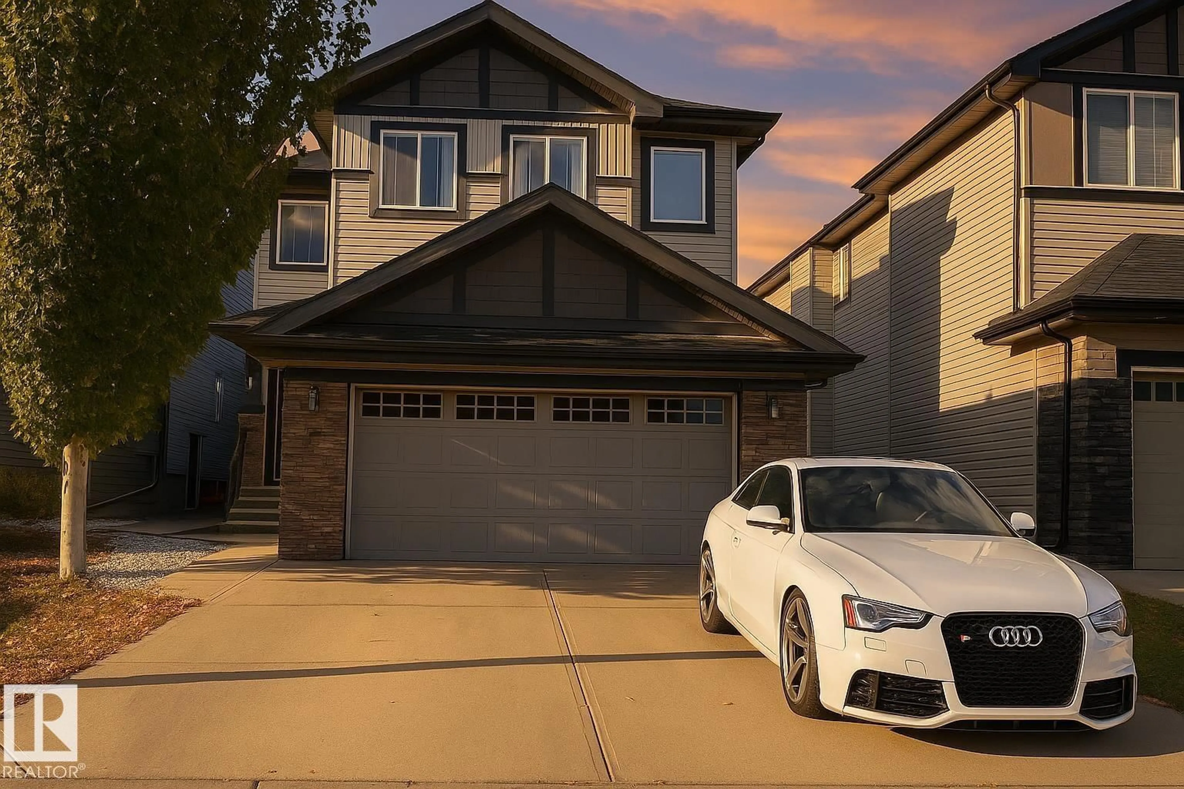 Home with vinyl exterior material, street for 3674 CLAXTON PL, Edmonton Alberta T6W2K9