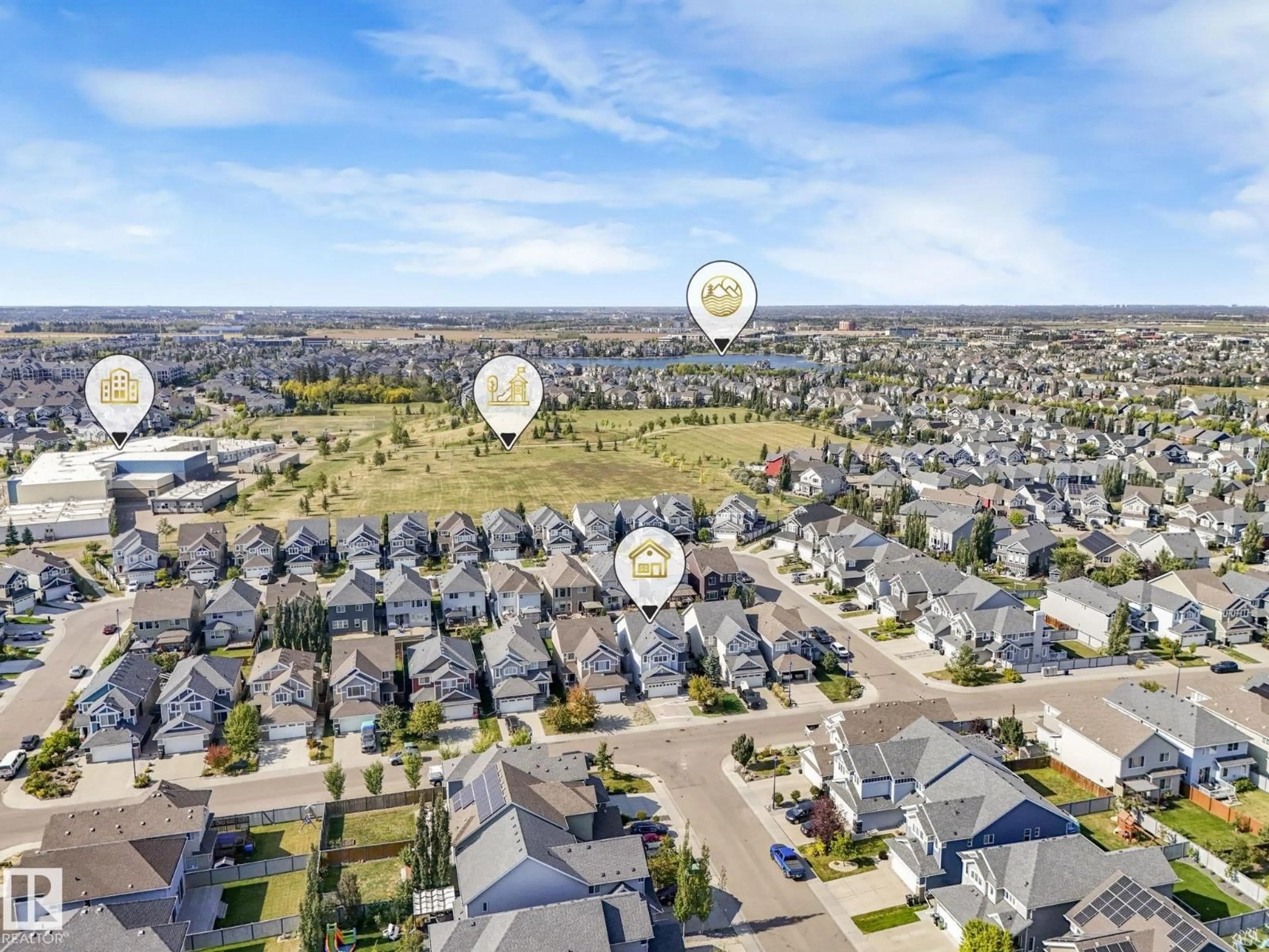 A pic from outside/outdoor area/front of a property/back of a property/a pic from drone, street for SW - 1948 78 ST, Edmonton Alberta T6X1W3