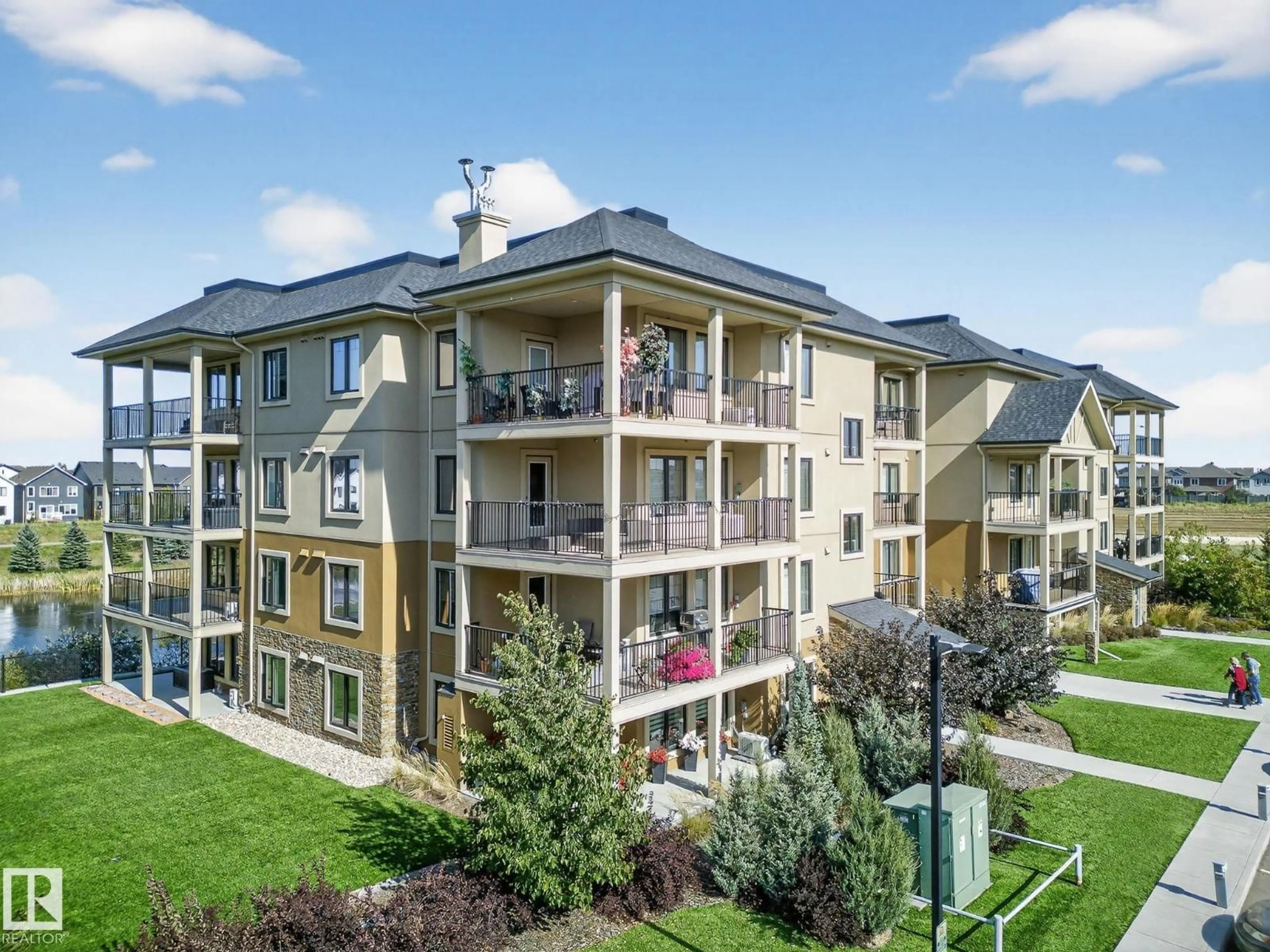 A pic from outside/outdoor area/front of a property/back of a property/a pic from drone, city buildings view from balcony for #102 - 1029 173 ST, Edmonton Alberta T6W3E4