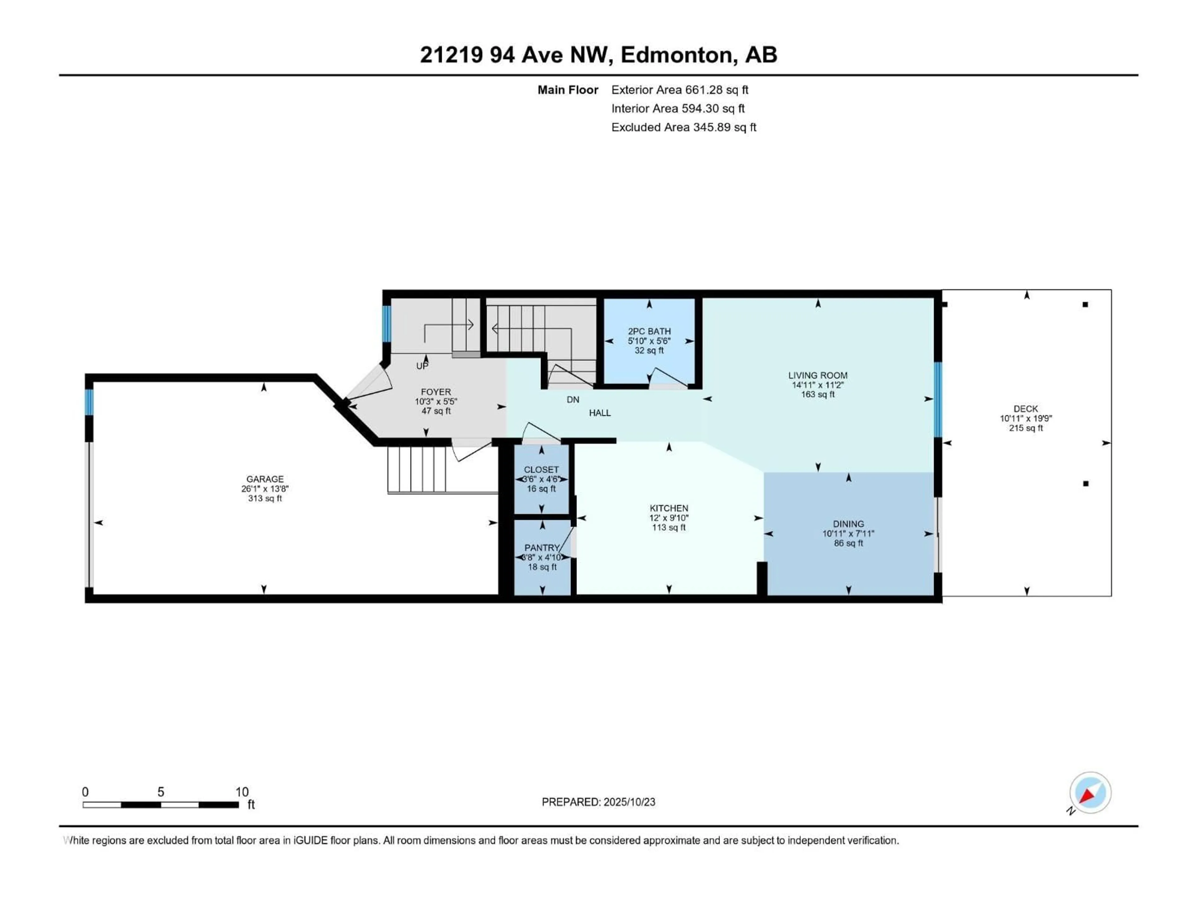 Floor plan for 21219 94 AV, Edmonton Alberta T5T4E6