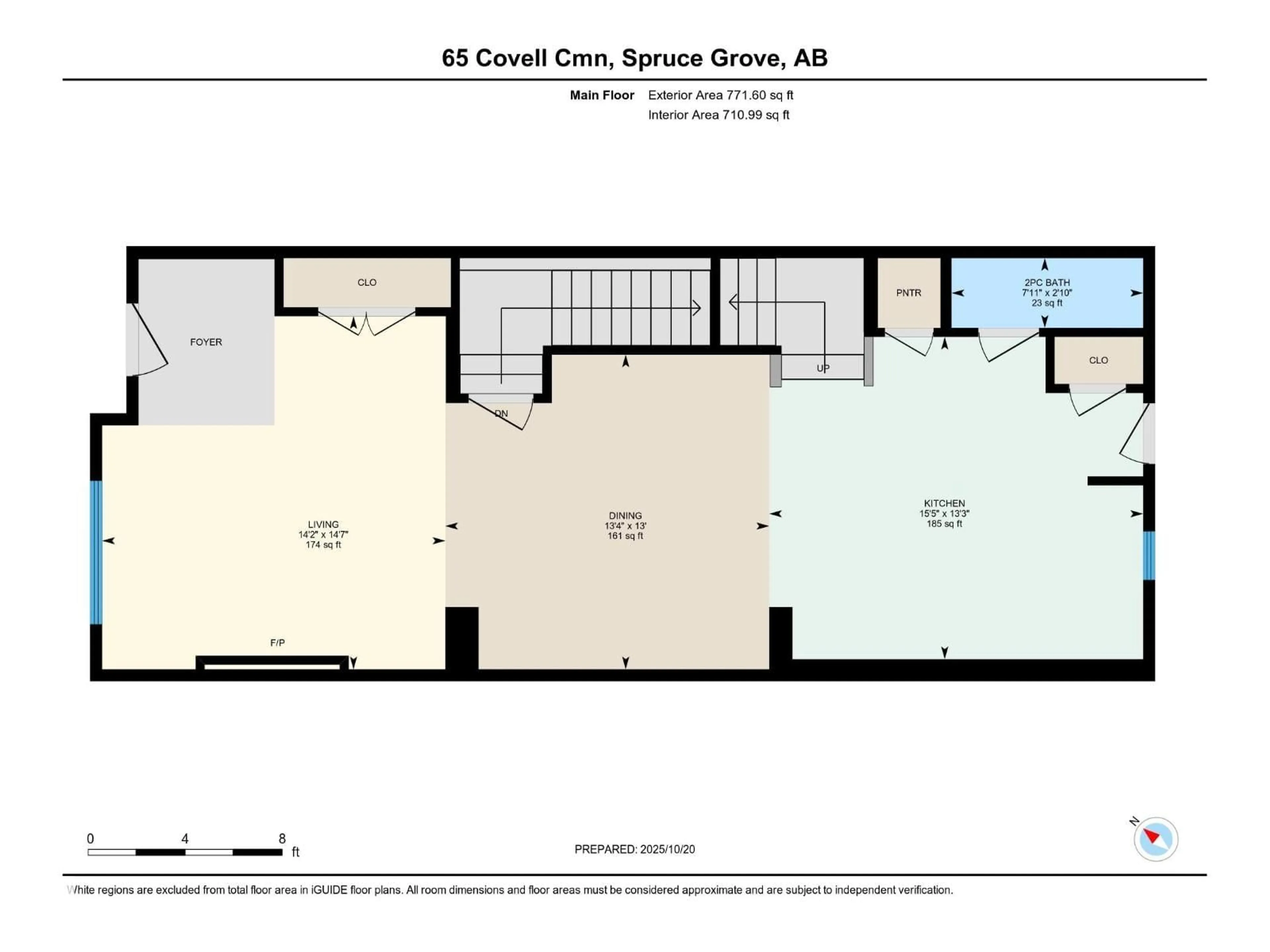 Floor plan for 65 COVELL CM, Spruce Grove Alberta T7X0Y7