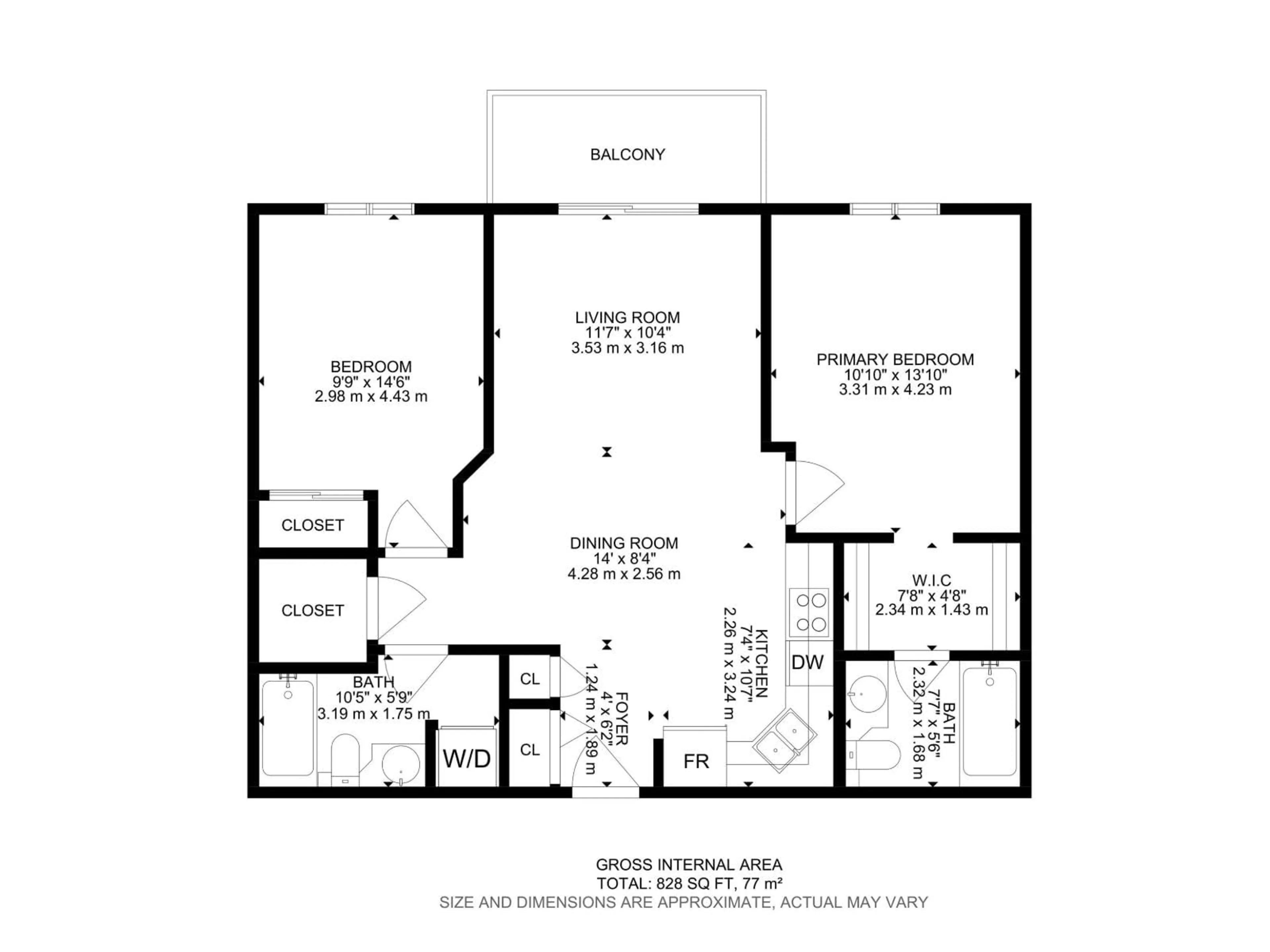 Floor plan for 327 - 9525 162 AV, Edmonton Alberta T5Z3V2