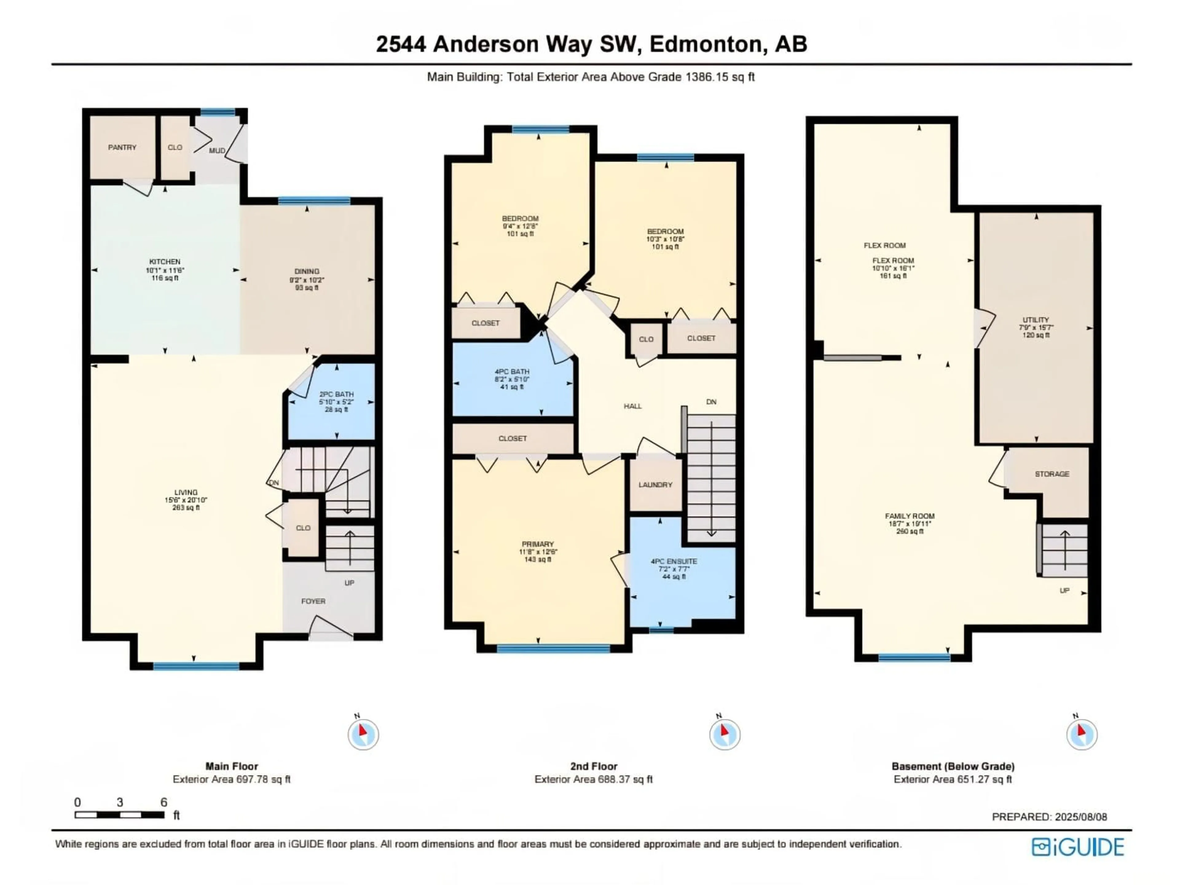 Floor plan for 2544 ANDERSON WY, Edmonton Alberta T6W0L1