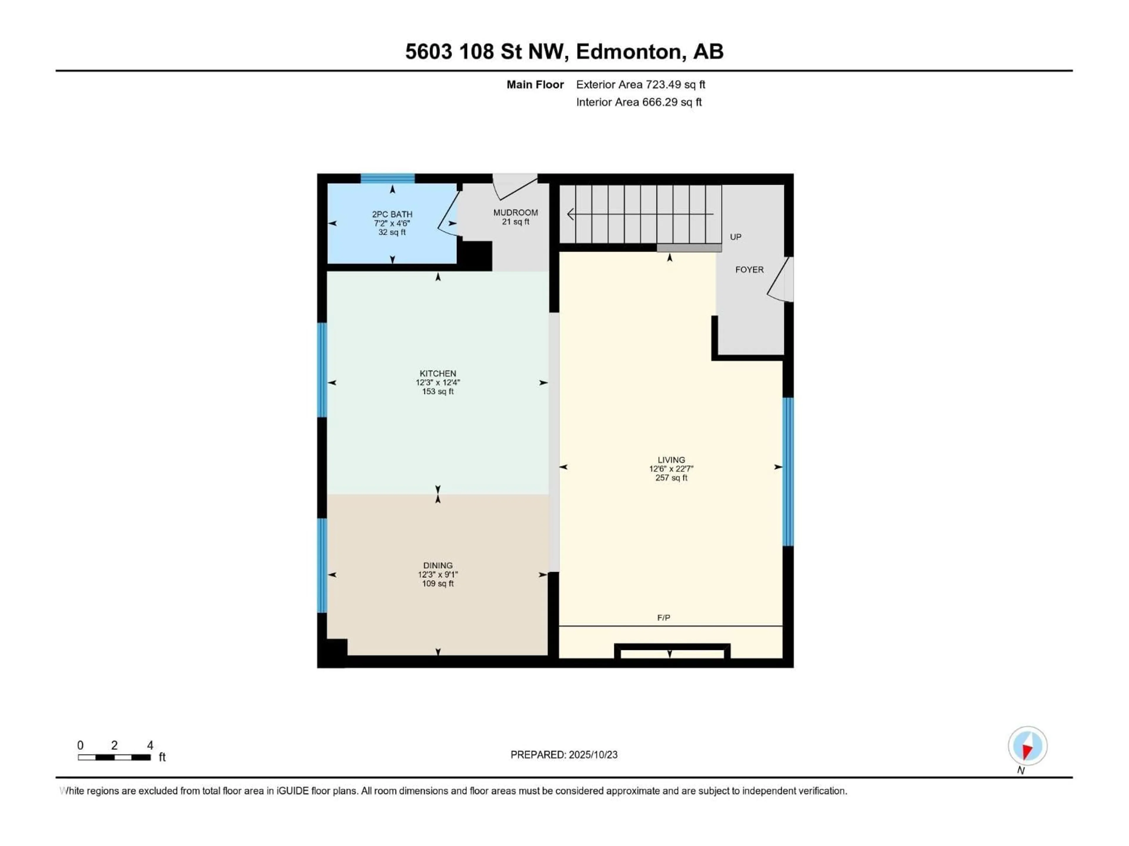Floor plan for NW - 5603 108 ST, Edmonton Alberta T6H2Y8