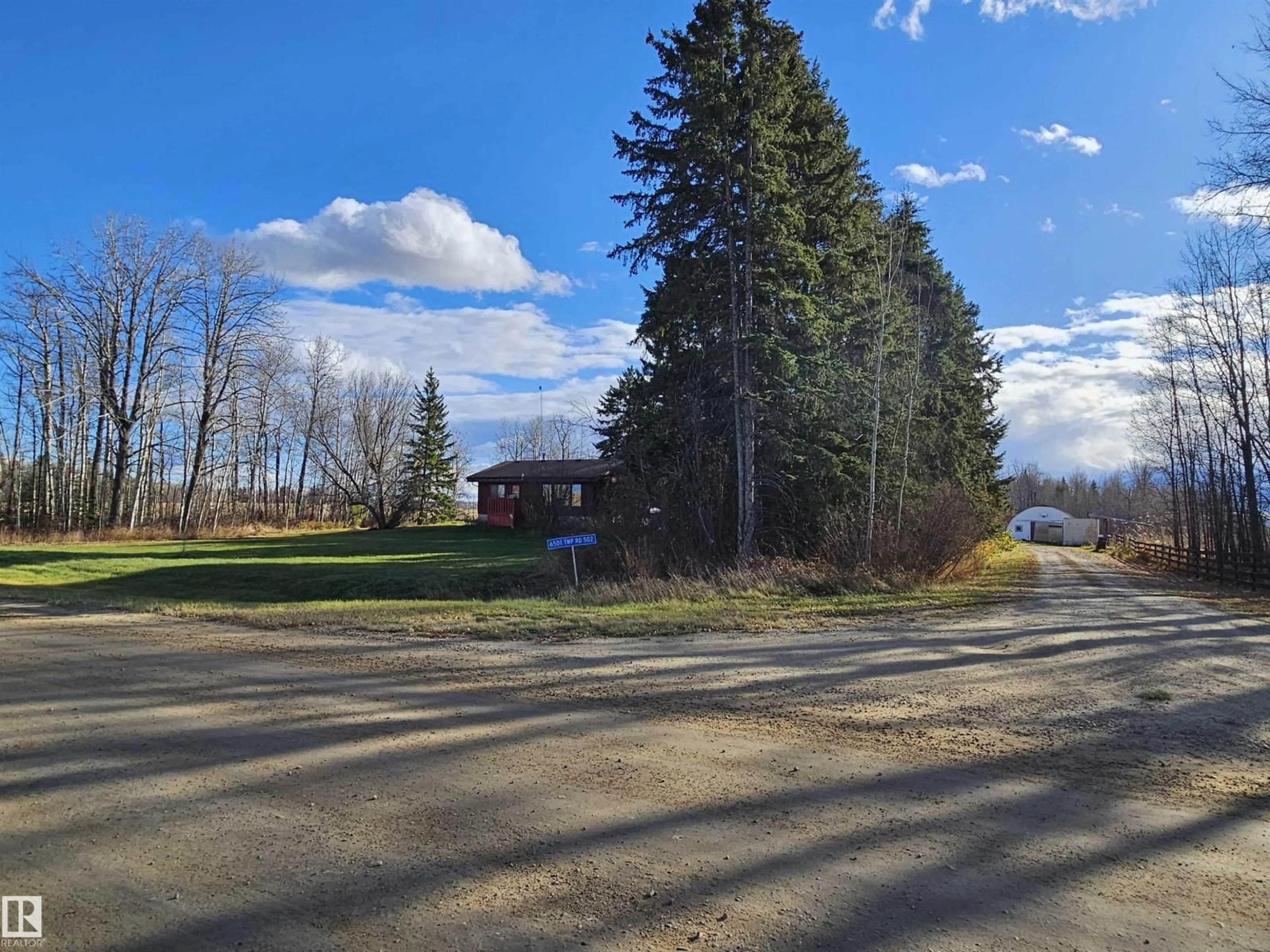 A pic from outside/outdoor area/front of a property/back of a property/a pic from drone, unknown for HOUSE A; B - 6501 TWP ROAD 502, Rural Brazeau County Alberta T7A2A2
