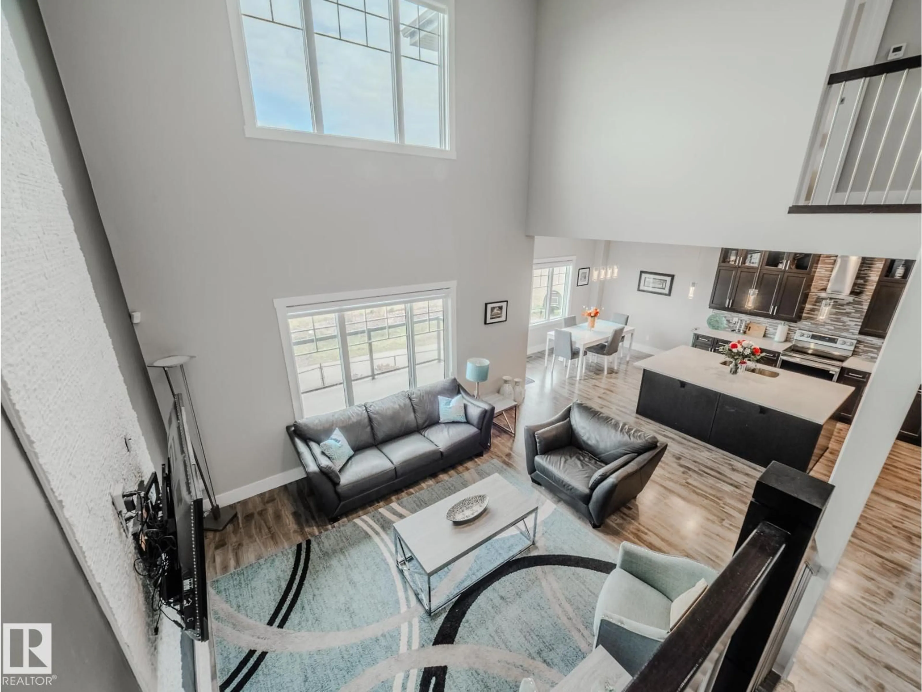 Living room with furniture, unknown for LI NW - 1049 COOPERS HAWK LINK, Edmonton Alberta T5S0M2