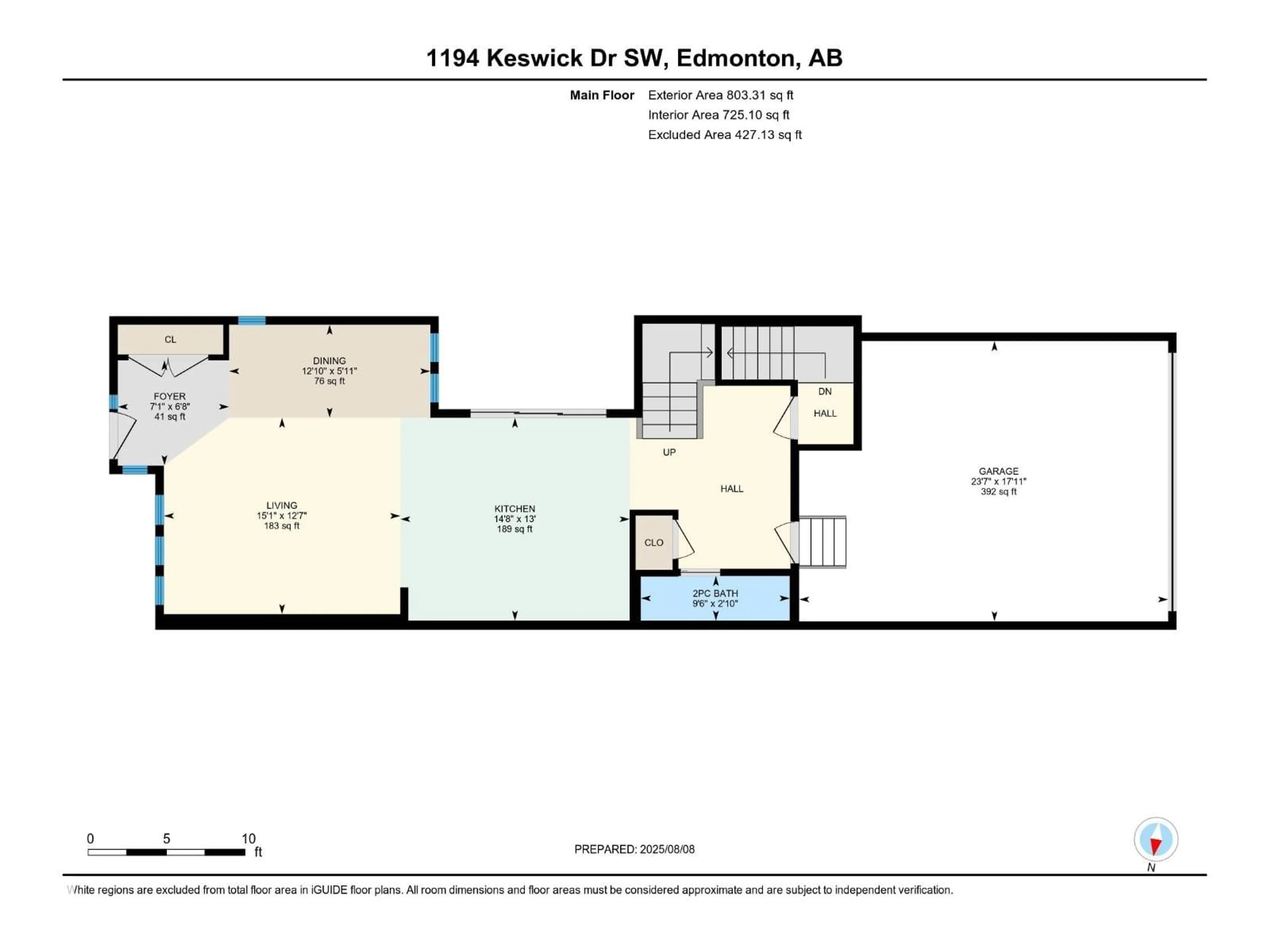 Floor plan for 1194 KESWICK DR, Edmonton Alberta T6W4J5