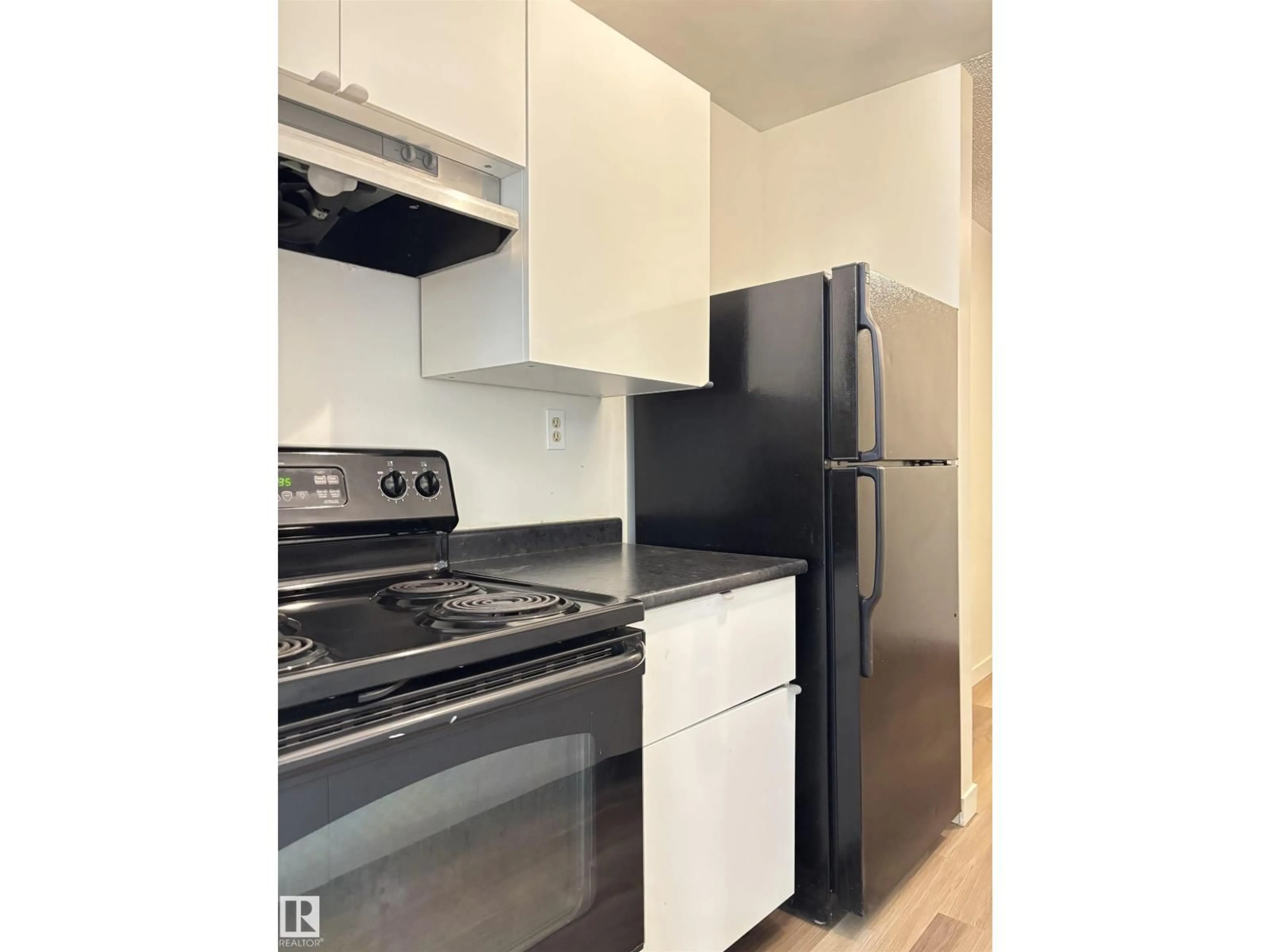 Standard kitchen, wood/laminate floor for 307 - 2624 MILL WOODS RD E, Edmonton Alberta T6K5K7