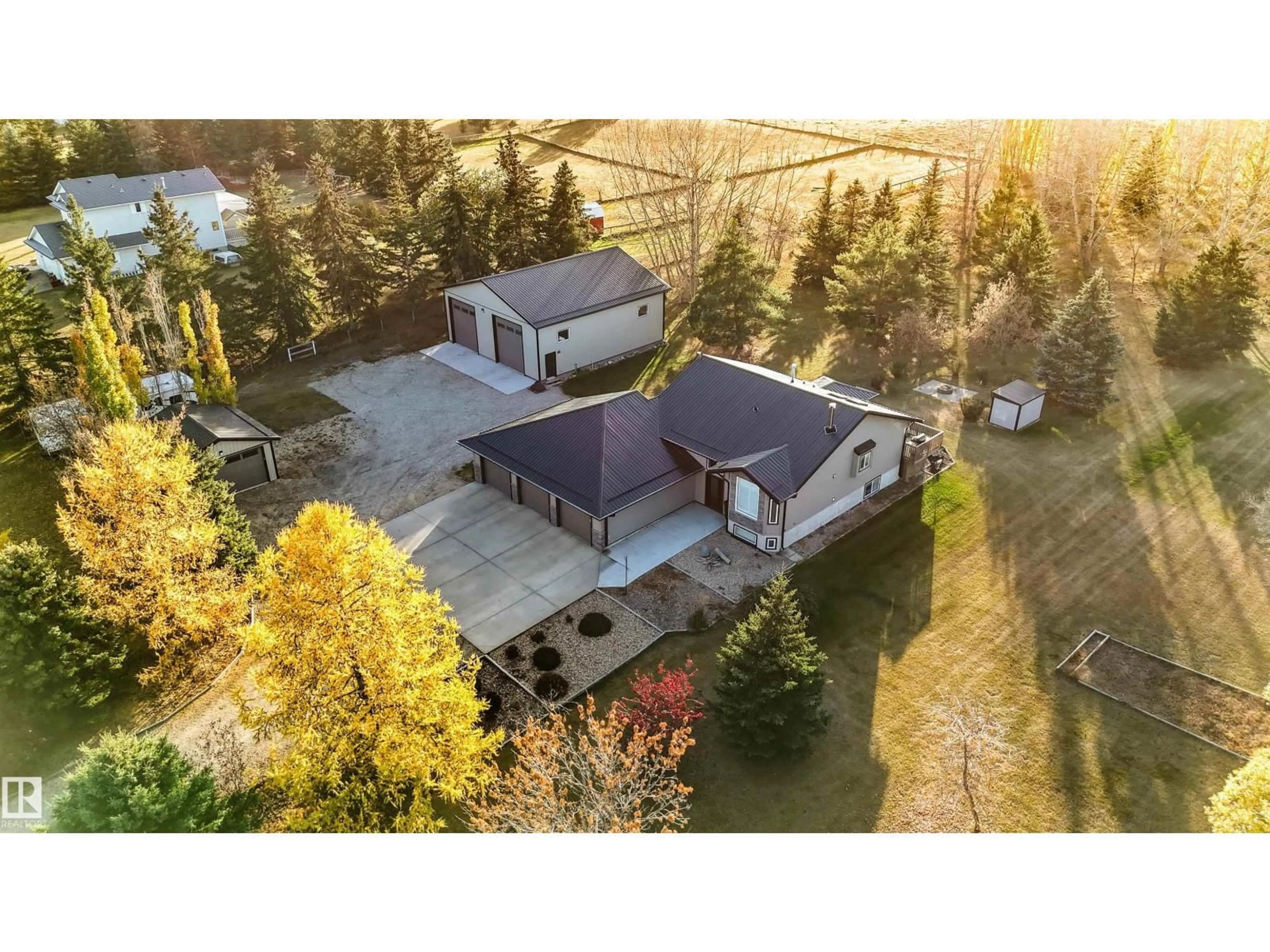 A pic from outside/outdoor area/front of a property/back of a property/a pic from drone, unknown for #4 - 27005 TWP ROAD 511, Rural Parkland County Alberta T7Z1R1