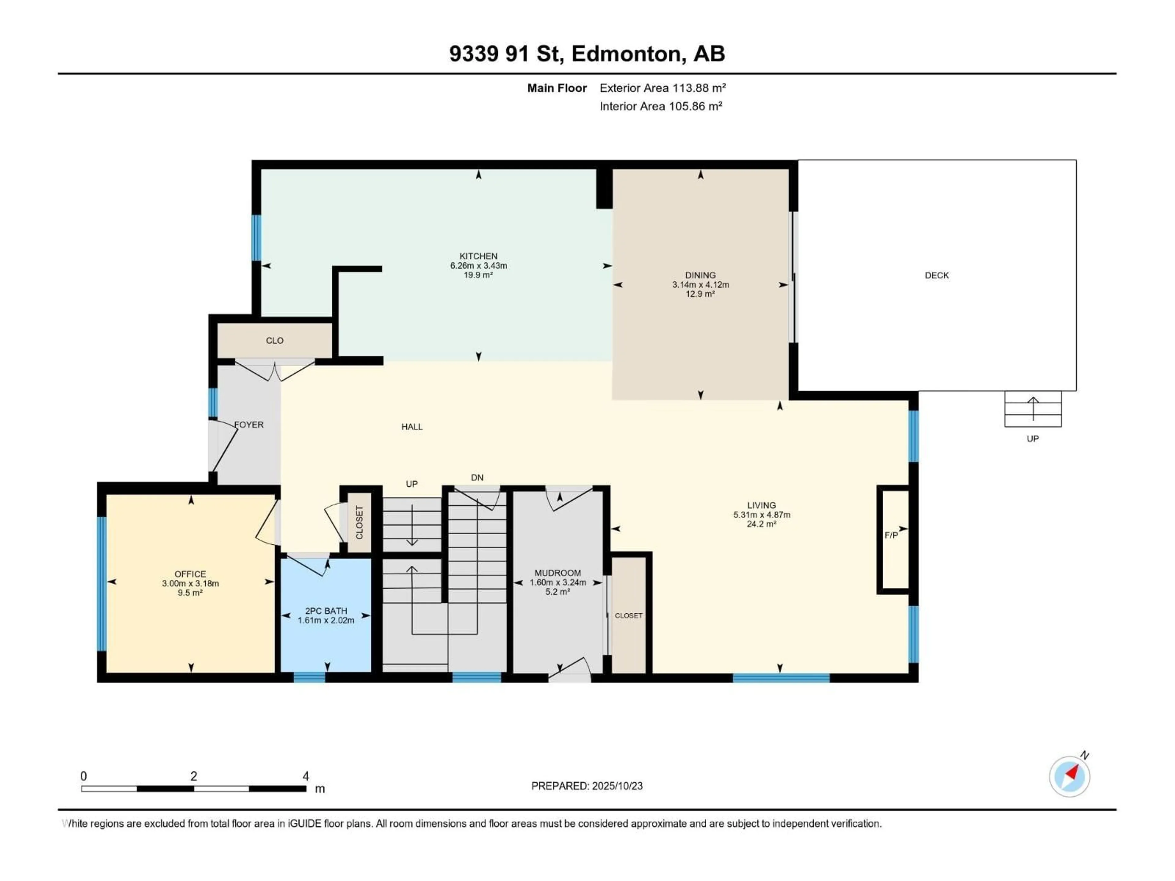 Floor plan for NW - 9339 91 ST, Edmonton Alberta T6C3P2