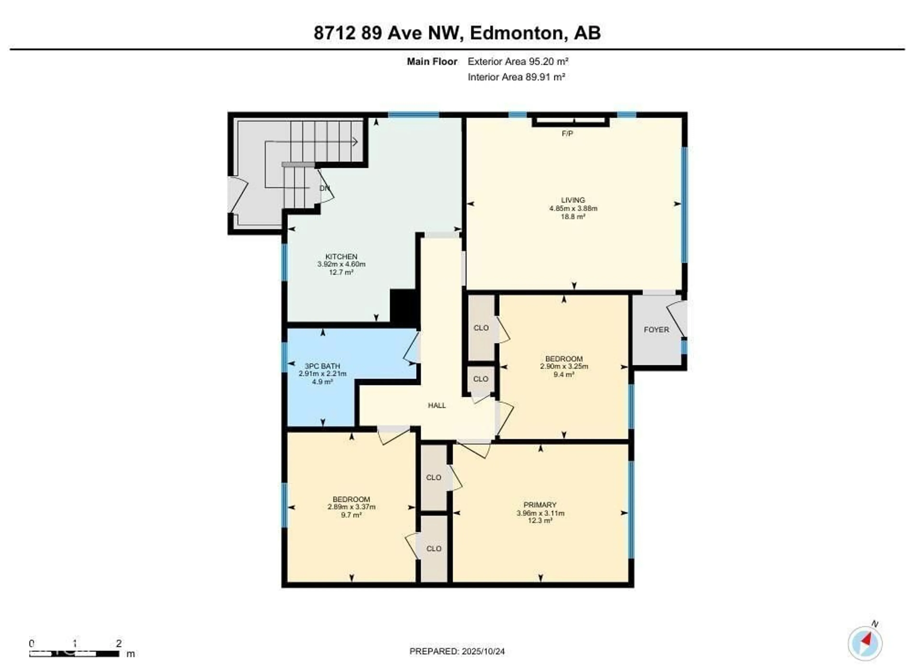 Floor plan for 8712 89 AV, Edmonton Alberta T6C1N7