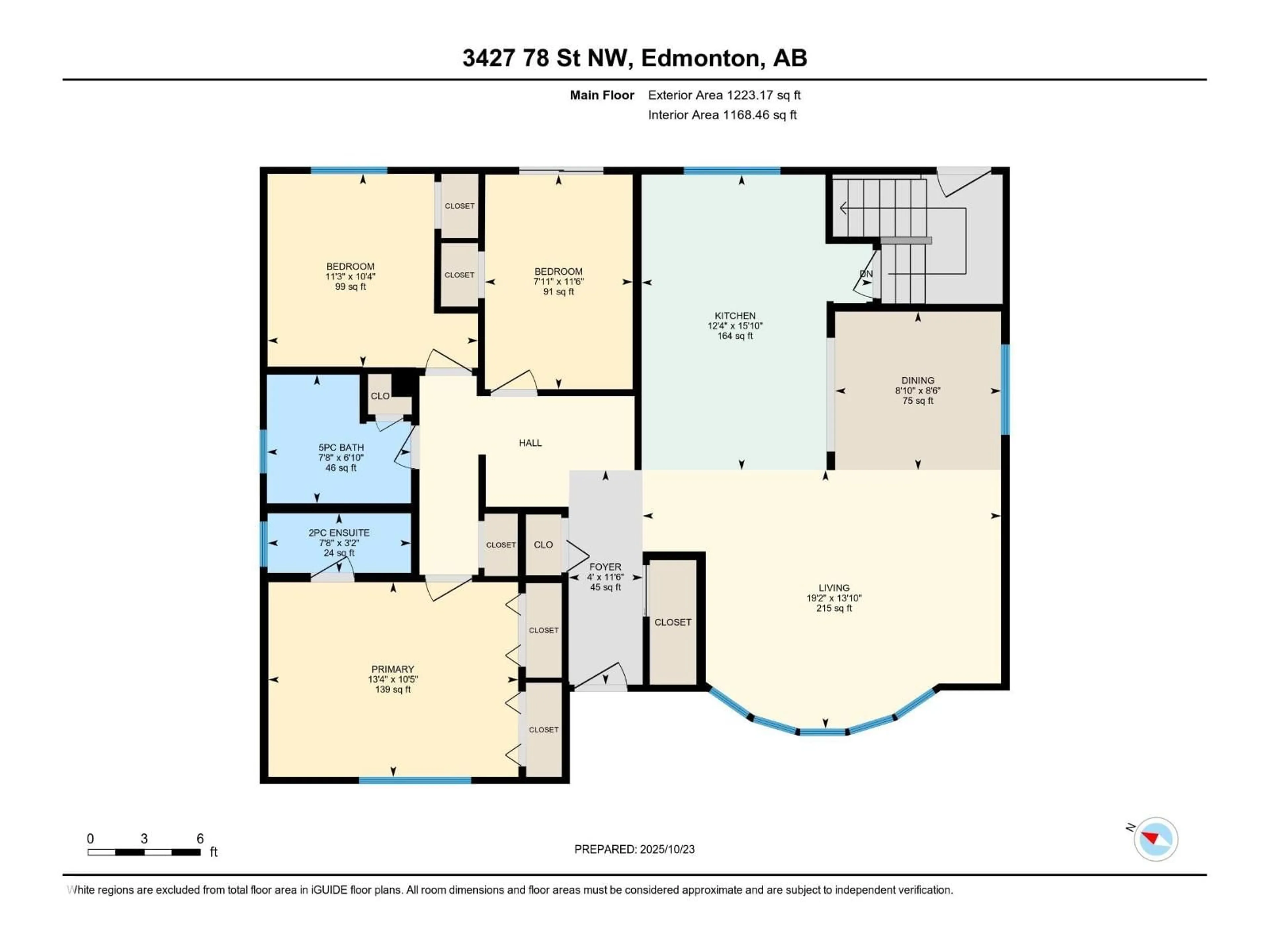 Floor plan for NW - 3427 78 ST, Edmonton Alberta T6K0E1