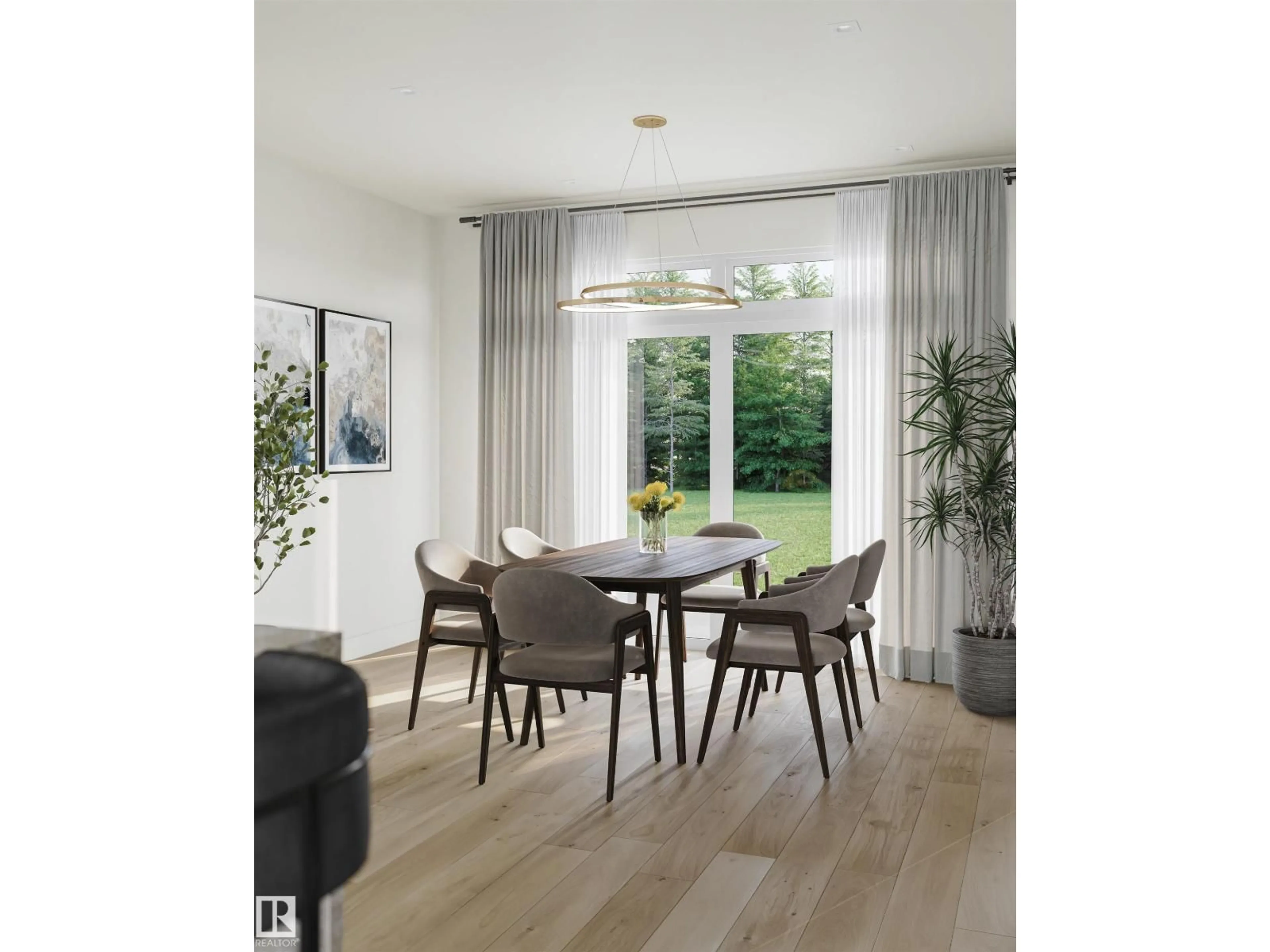 Dining room, wood/laminate floor for 14344 92A AV, Edmonton Alberta T5R5E4