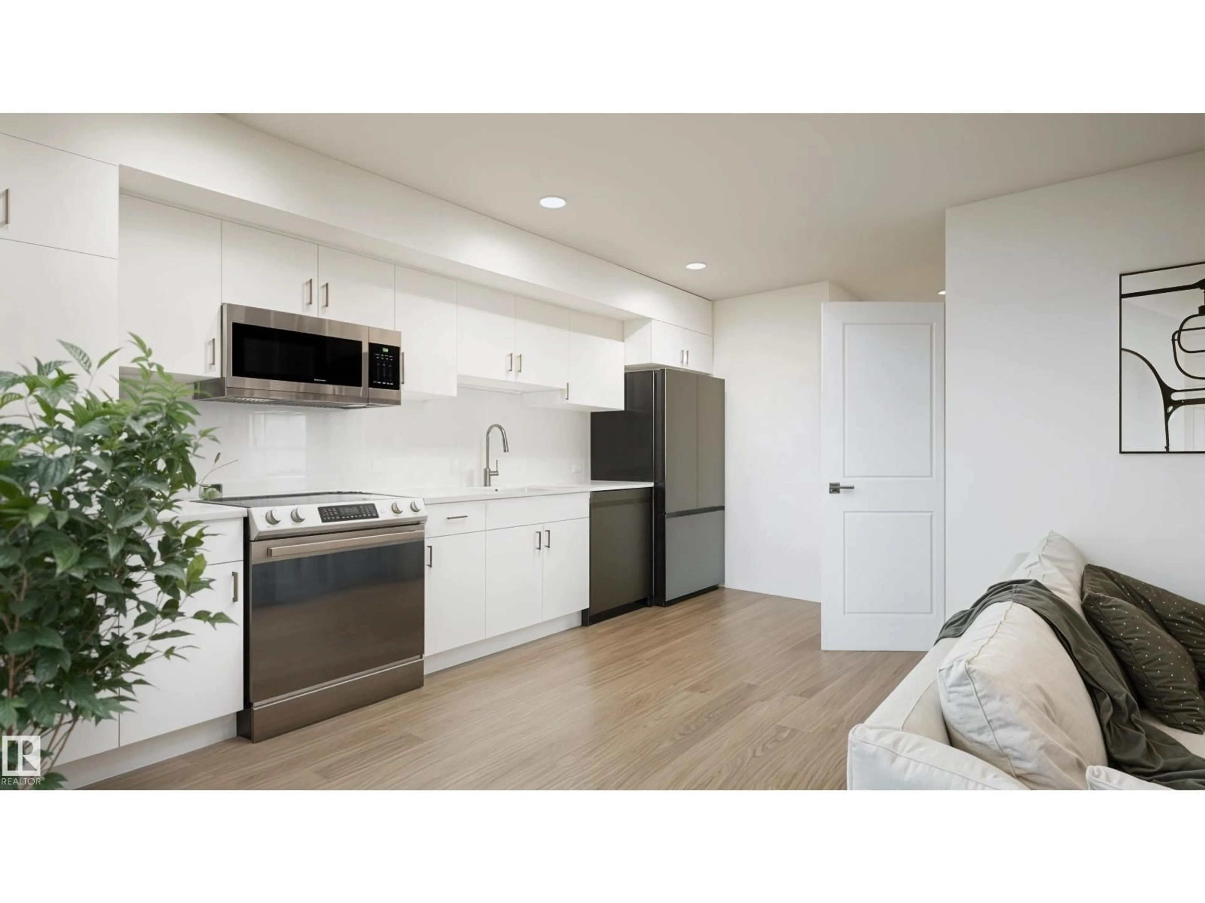 Open concept kitchen, unknown for #37 - 17319 5 ST, Edmonton Alberta T5Y4G2