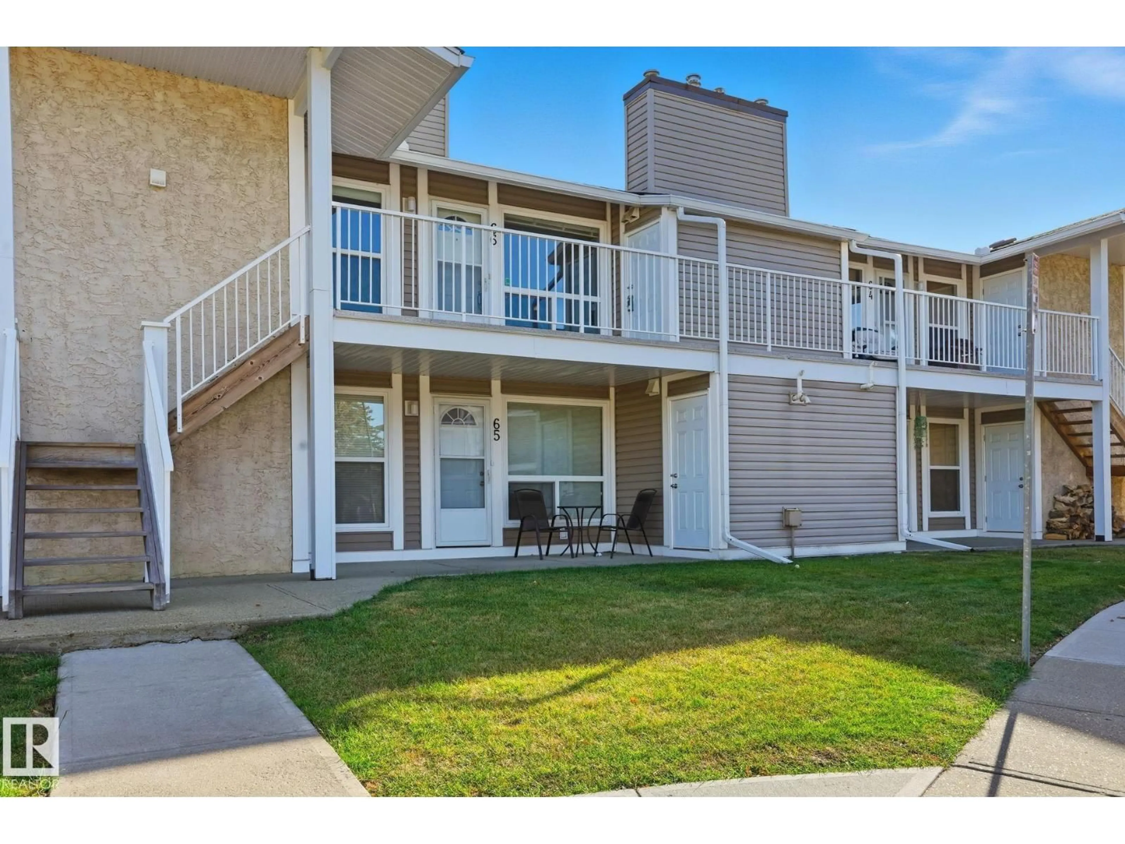 Patio, water/lake/river/ocean view for 66 - 2204 118 ST, Edmonton Alberta T6J5K2