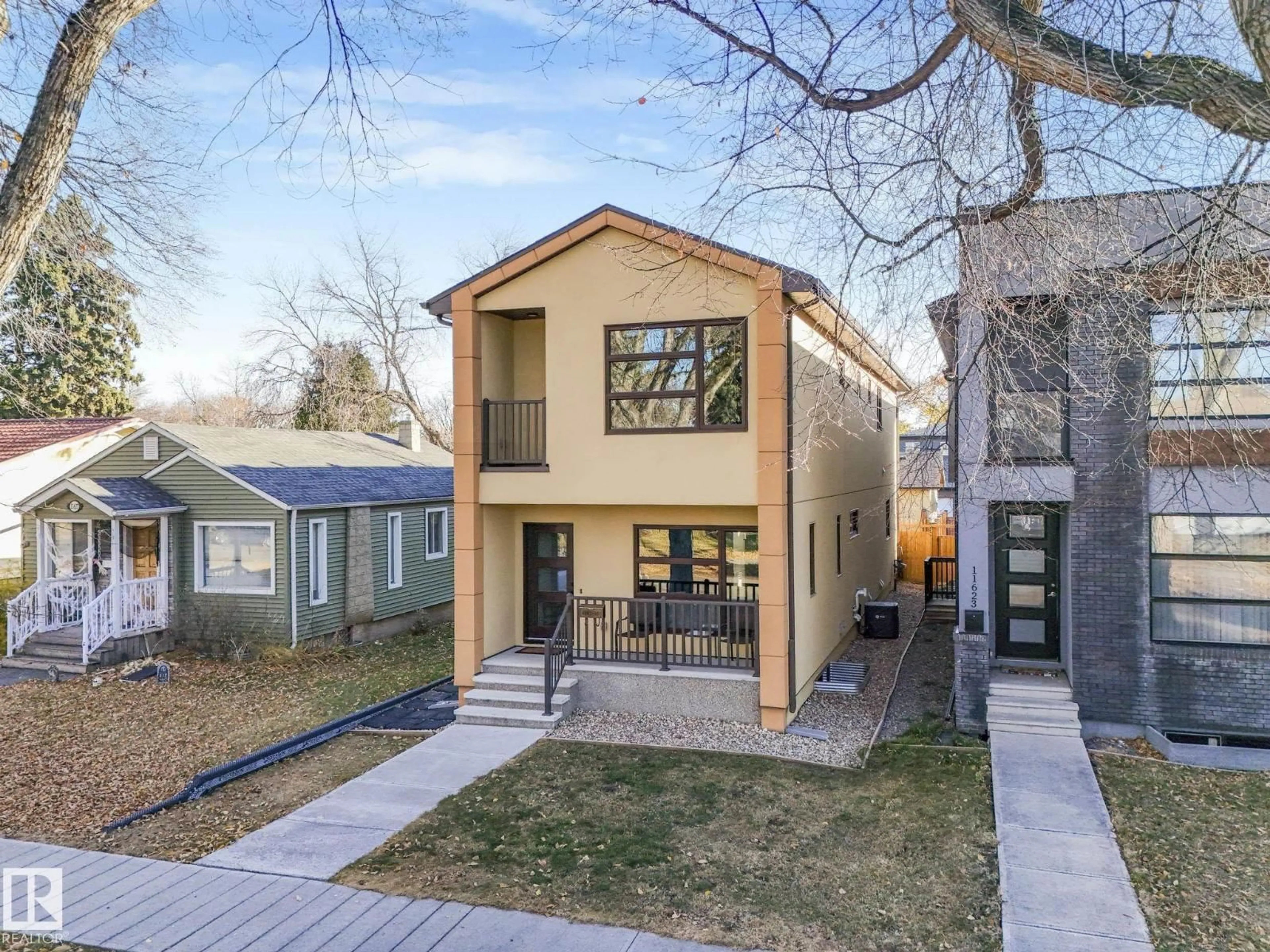 Home with brick exterior material, street for NW - 11625 126 ST, Edmonton Alberta T5M0R9