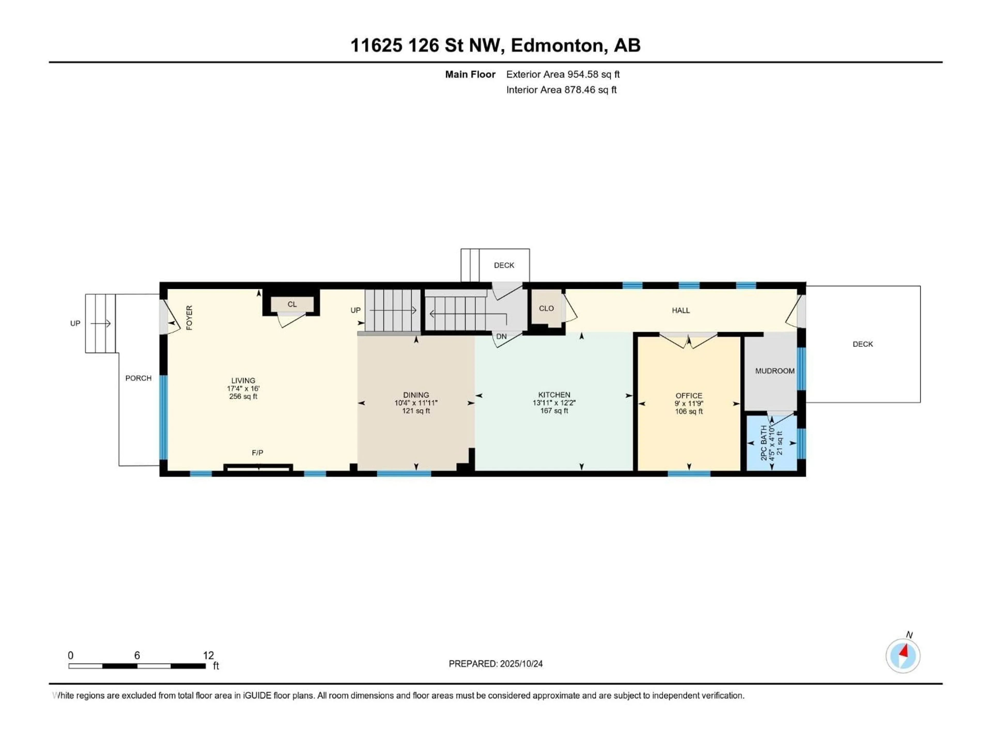 Floor plan for NW - 11625 126 ST, Edmonton Alberta T5M0R9