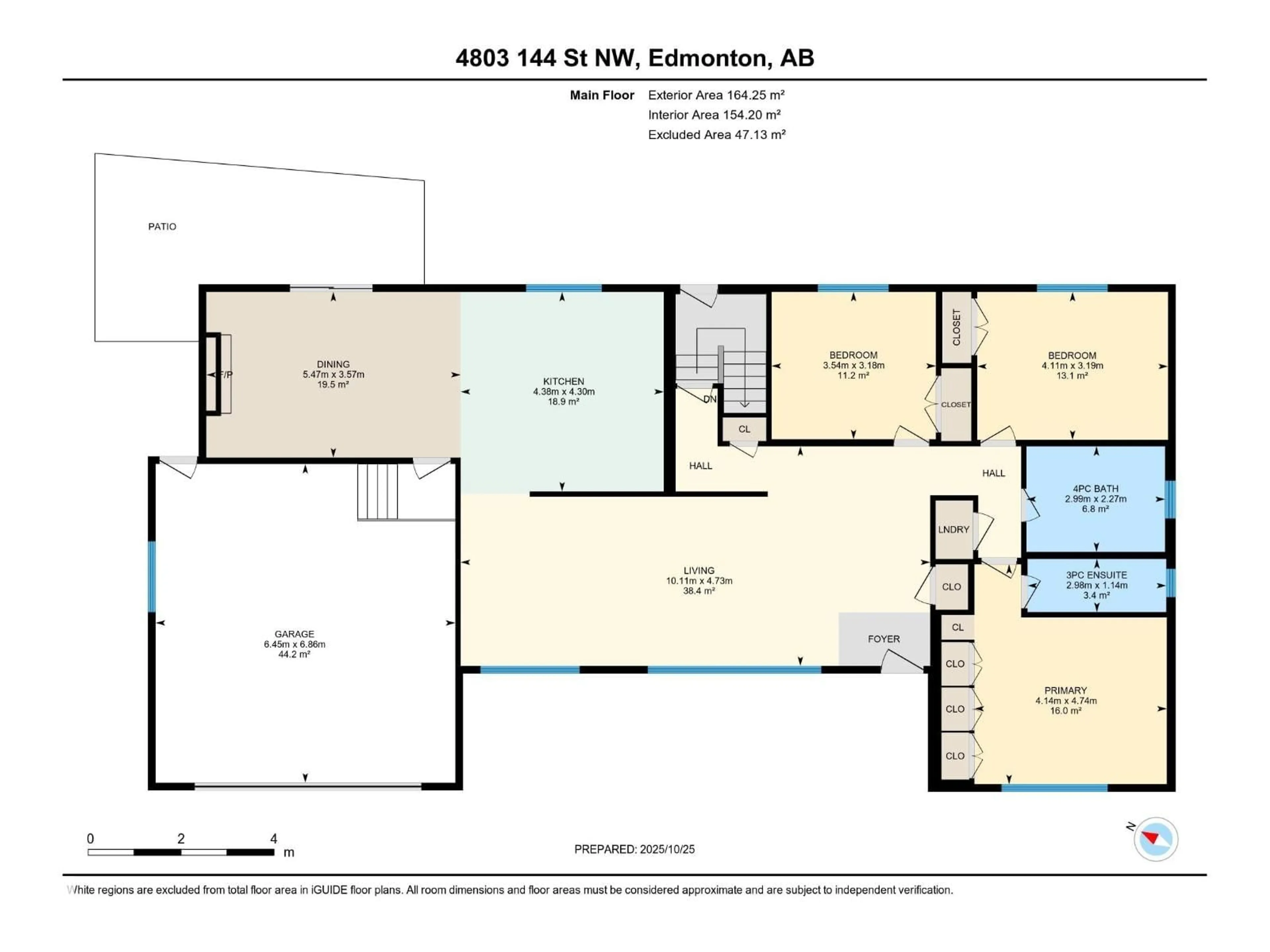 Floor plan for 4803 144 ST, Edmonton Alberta T6H4G9