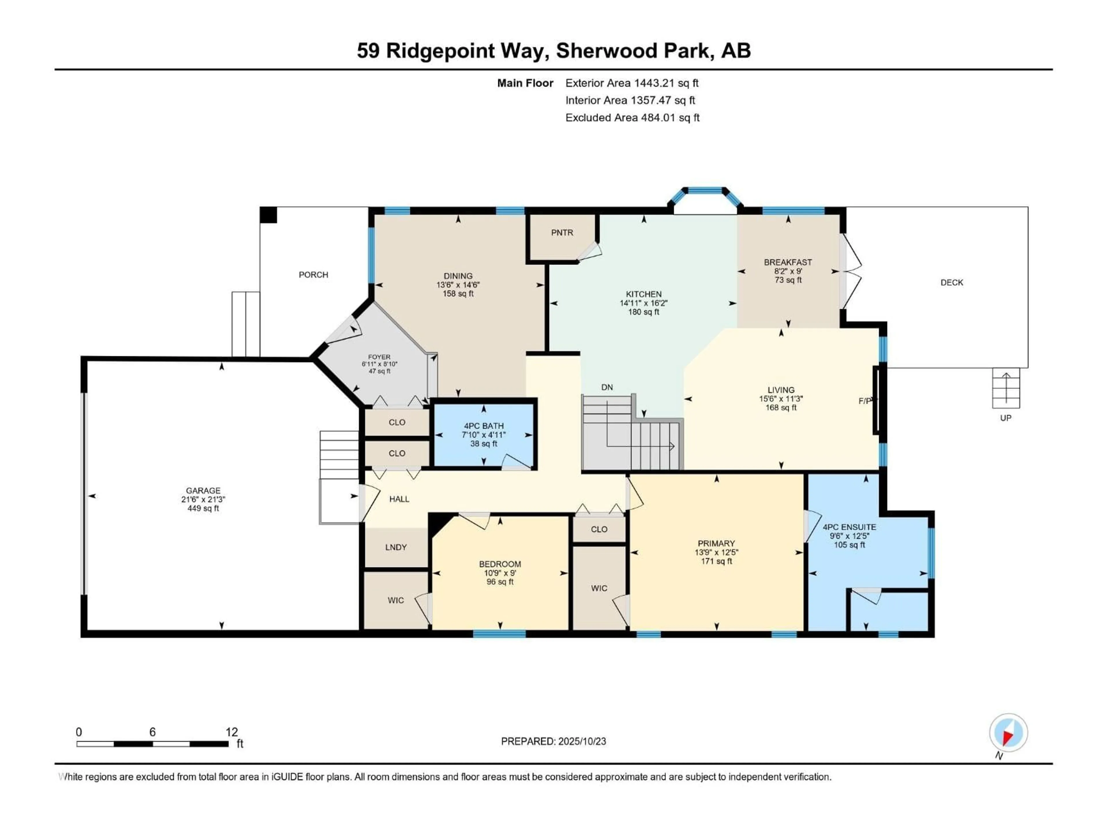 Floor plan for 59 RIDGEPOINT WY, Sherwood Park Alberta T8A6B3