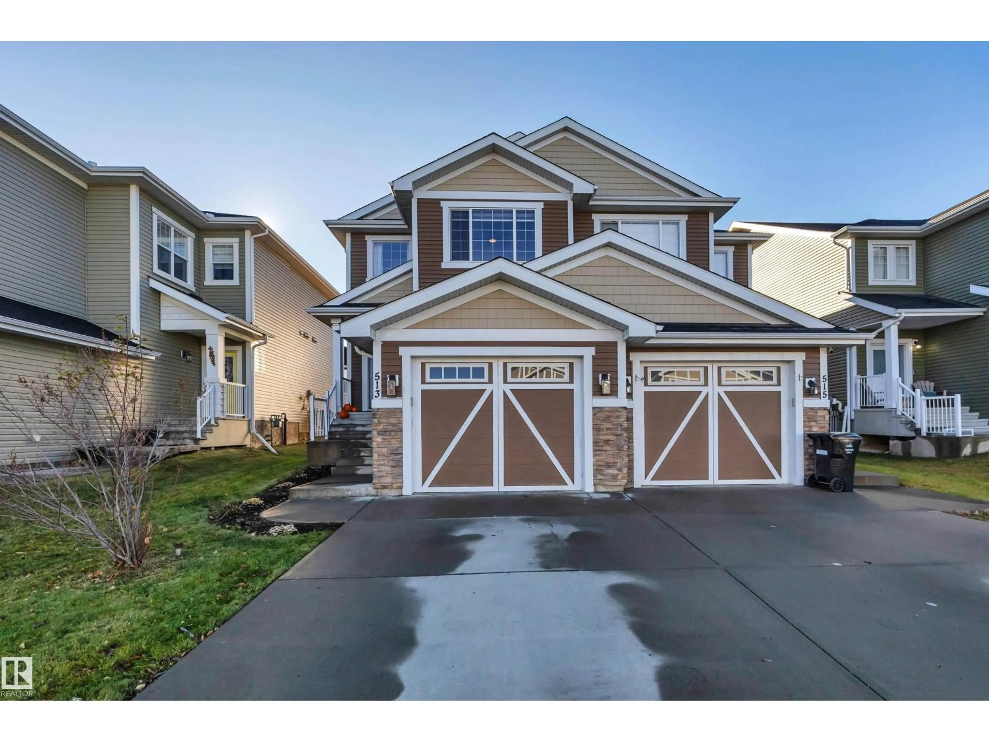 Home with vinyl exterior material, street for 513 STURTZ LI, Leduc Alberta T9E0Y6