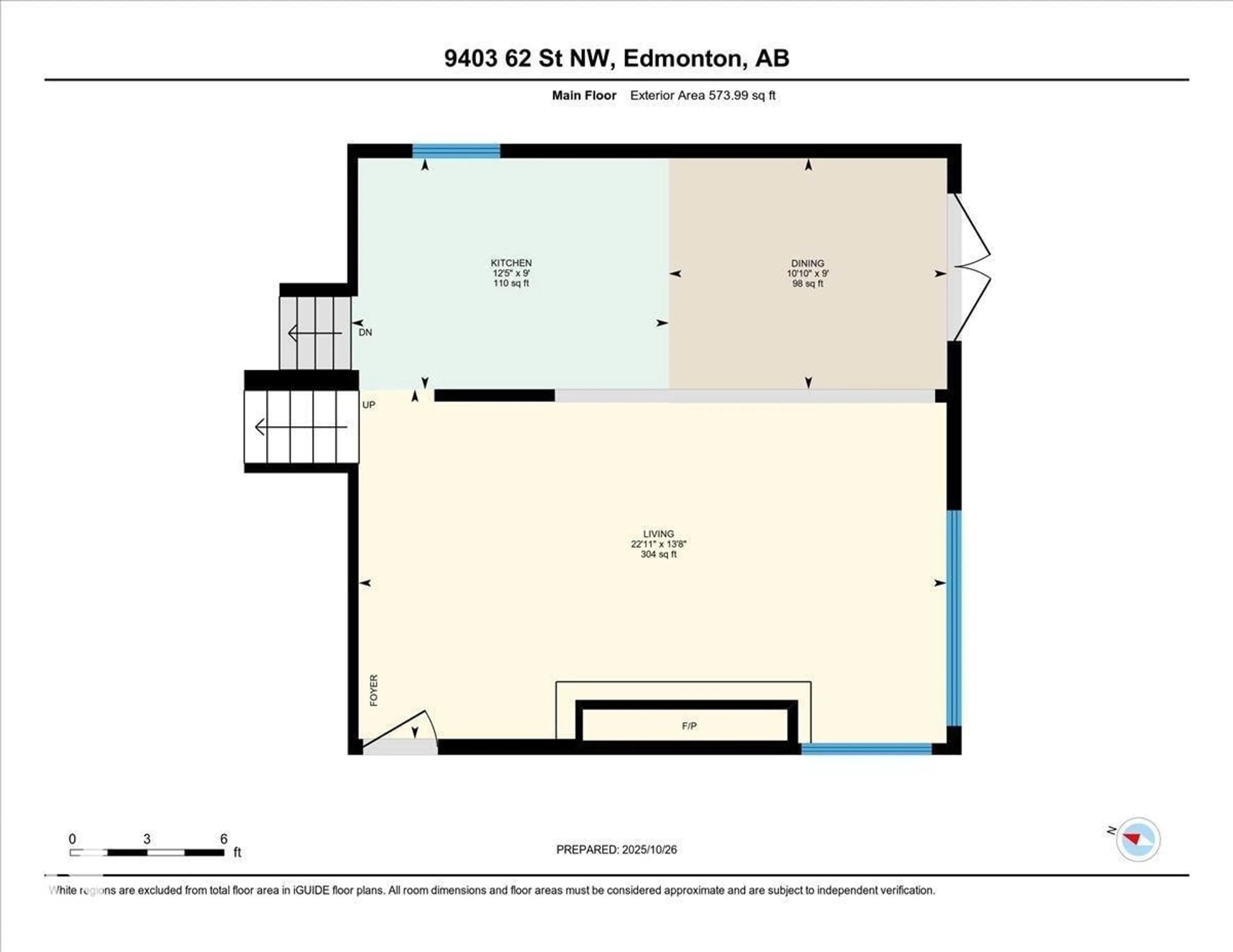 Floor plan for 9403 62 ST, Edmonton Alberta T6B1P3