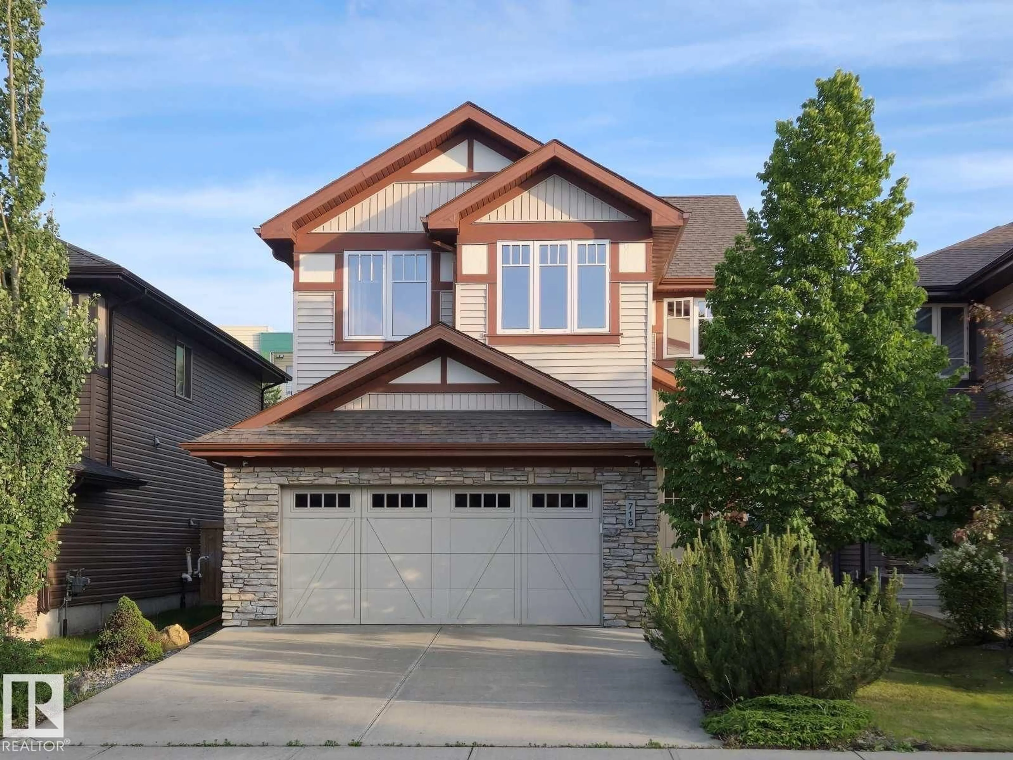 Home with brick exterior material, street for 716 ADAMS WY, Edmonton Alberta T6W0K2