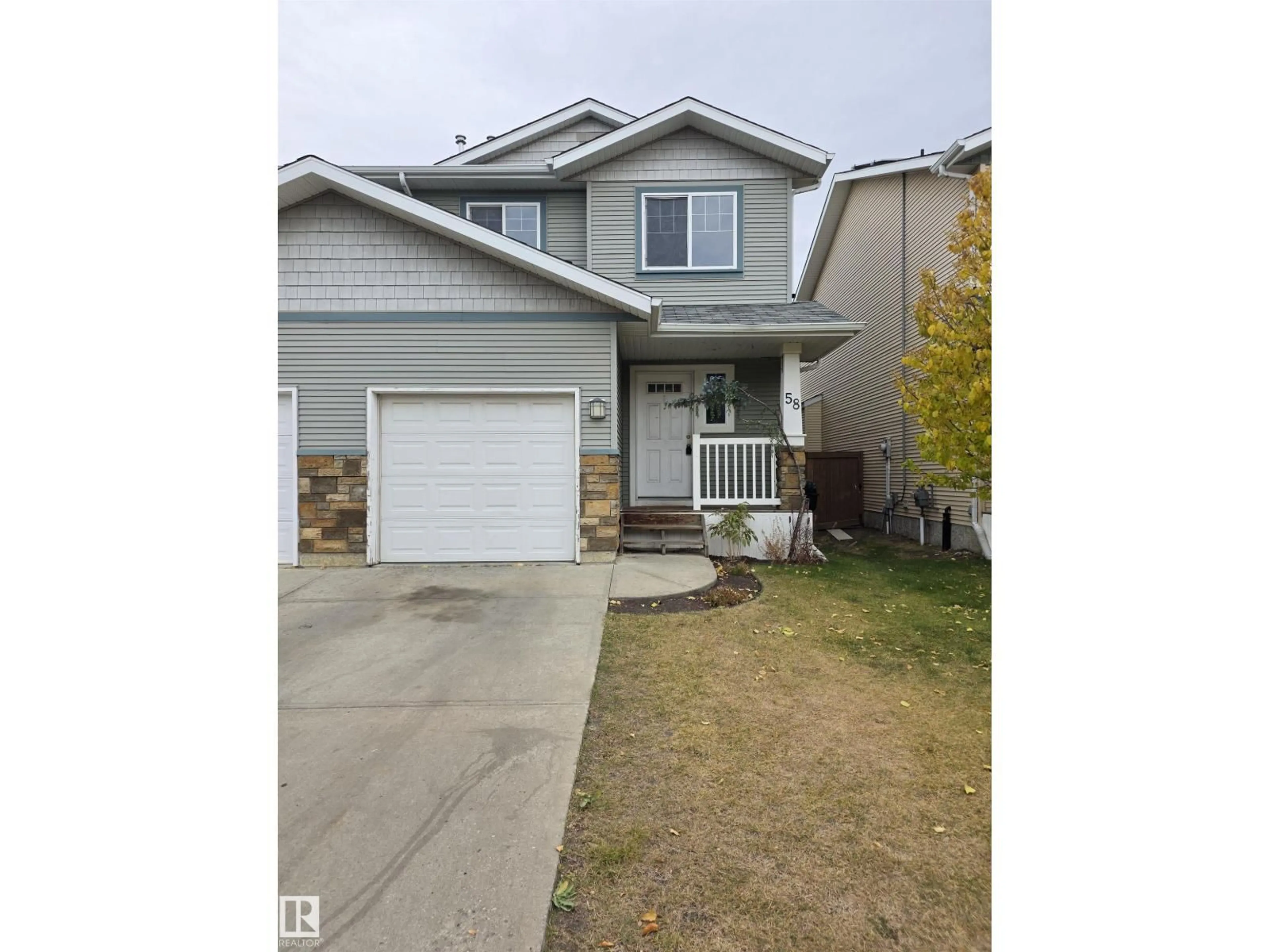 Home with vinyl exterior material, street for #58 - 14208 36 ST, Edmonton Alberta T5Y0E4