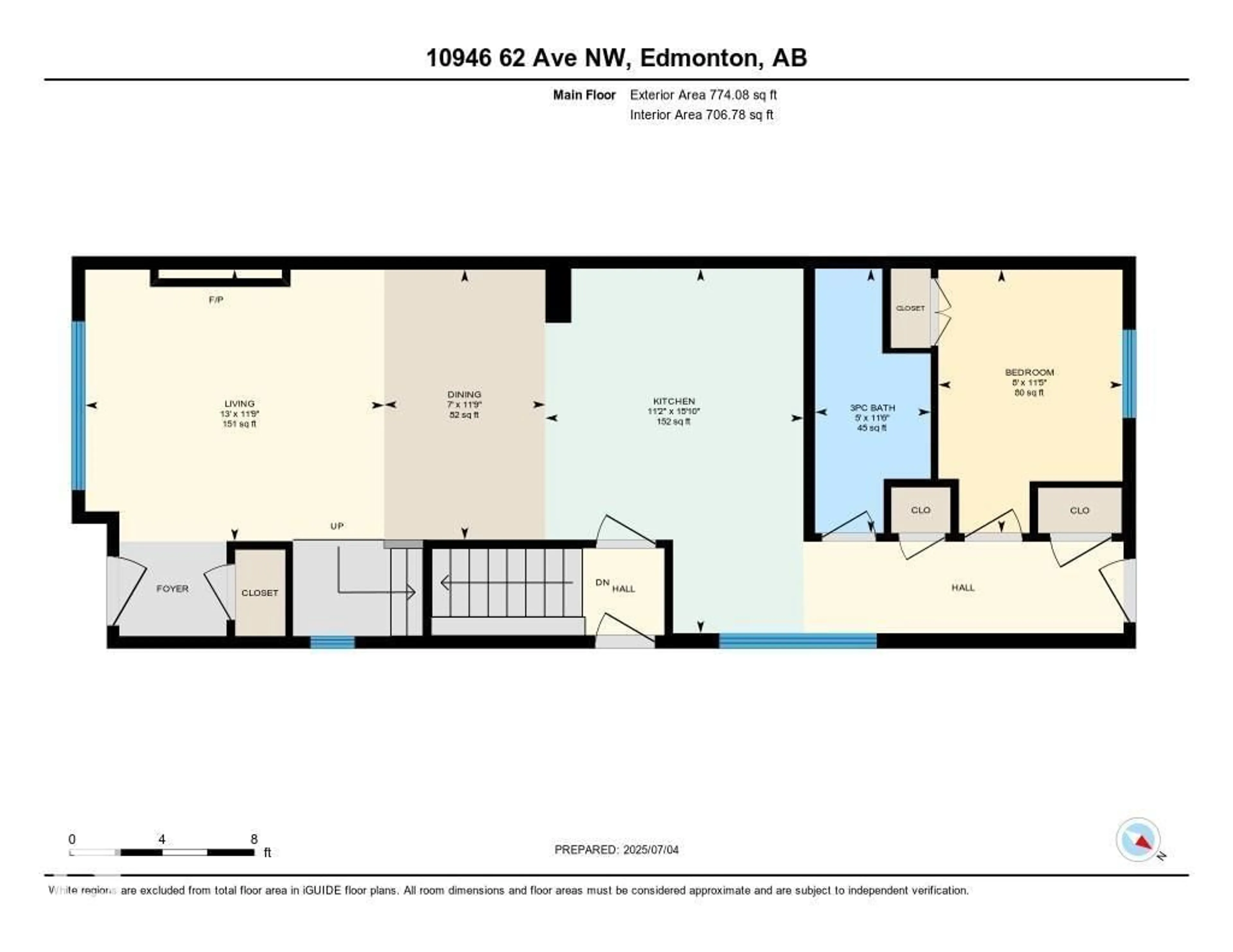 Floor plan for 10946 62 AV, Edmonton Alberta T6H1N2